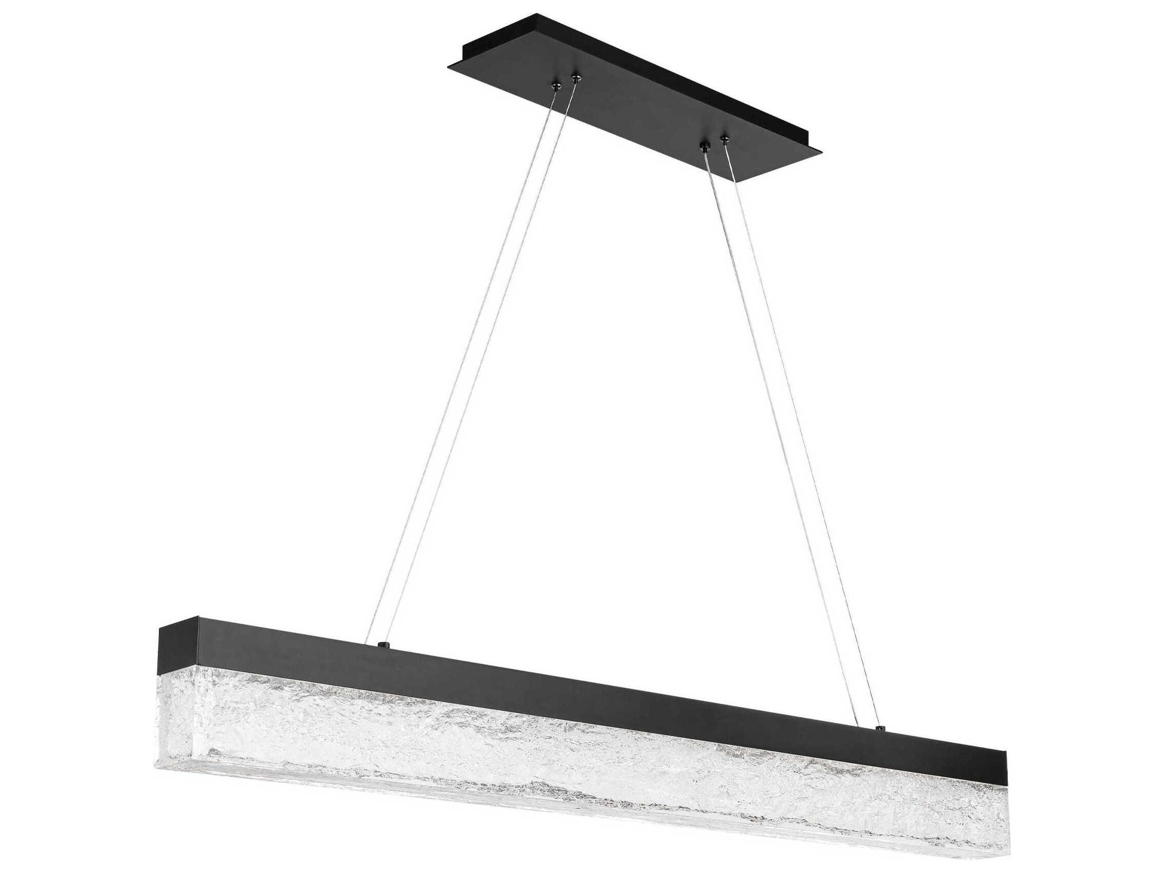 Effervescent 1-Light Black LED Island Pendant