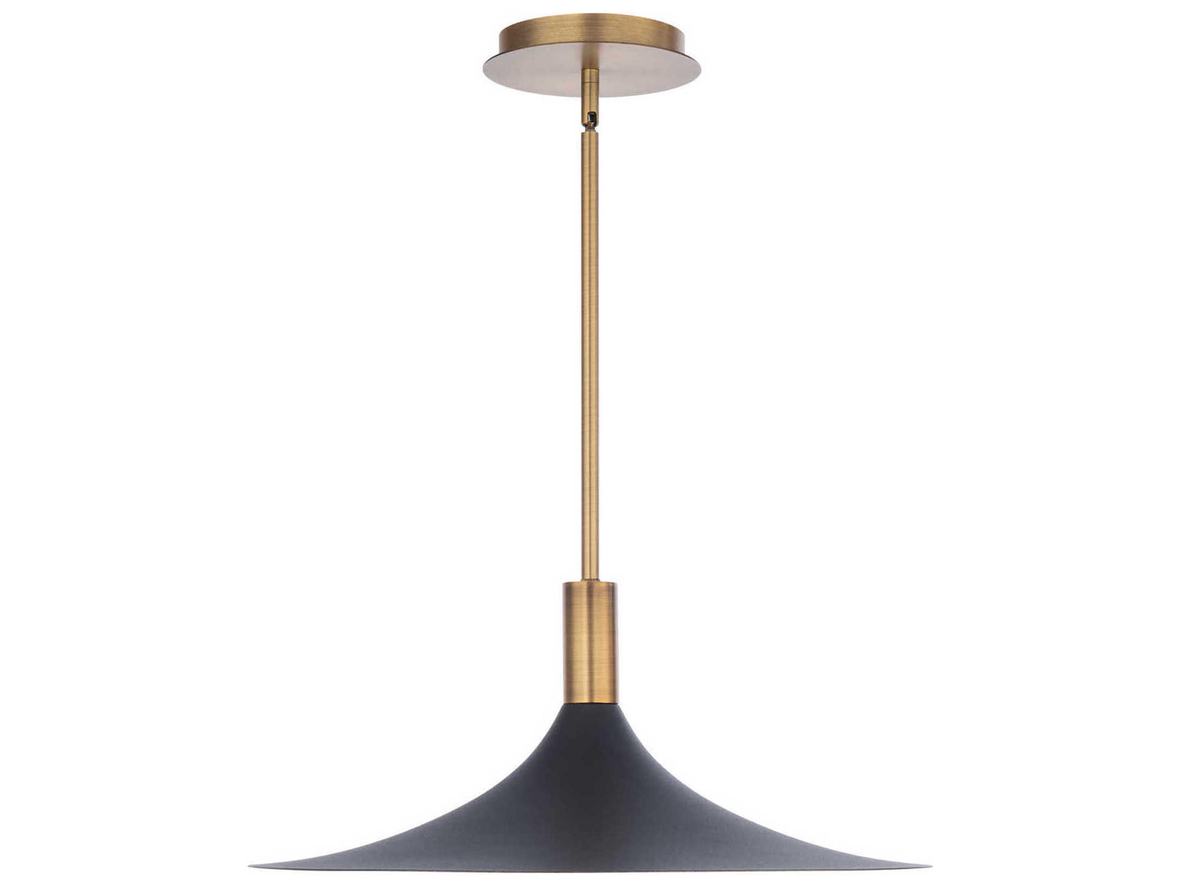 Cochere 1-Light Black Gold Aged Brass LED Pendant