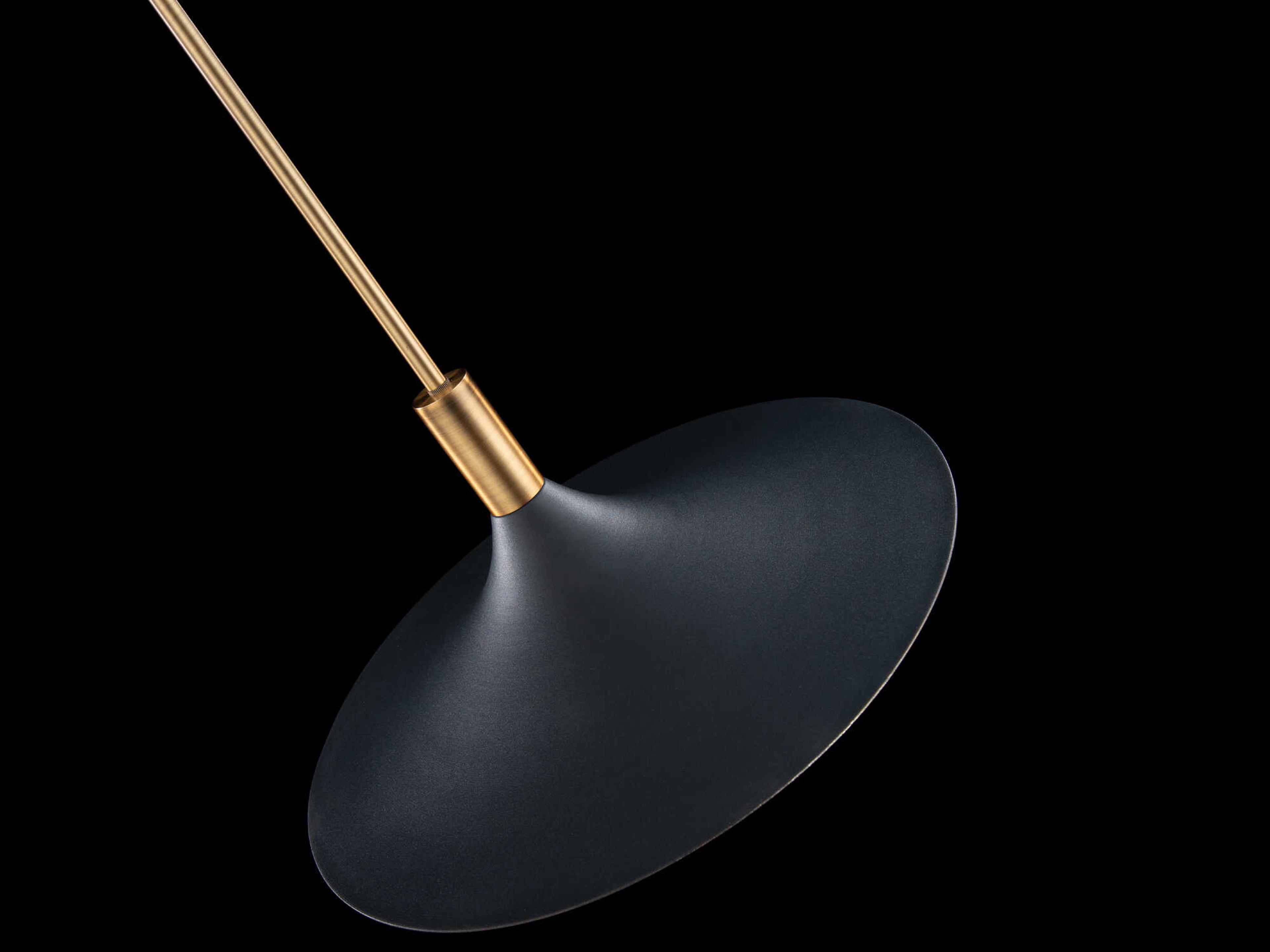 dweLED by WAC Lighting Cochere 1-Light Black Gold Aged Brass LED Pendant