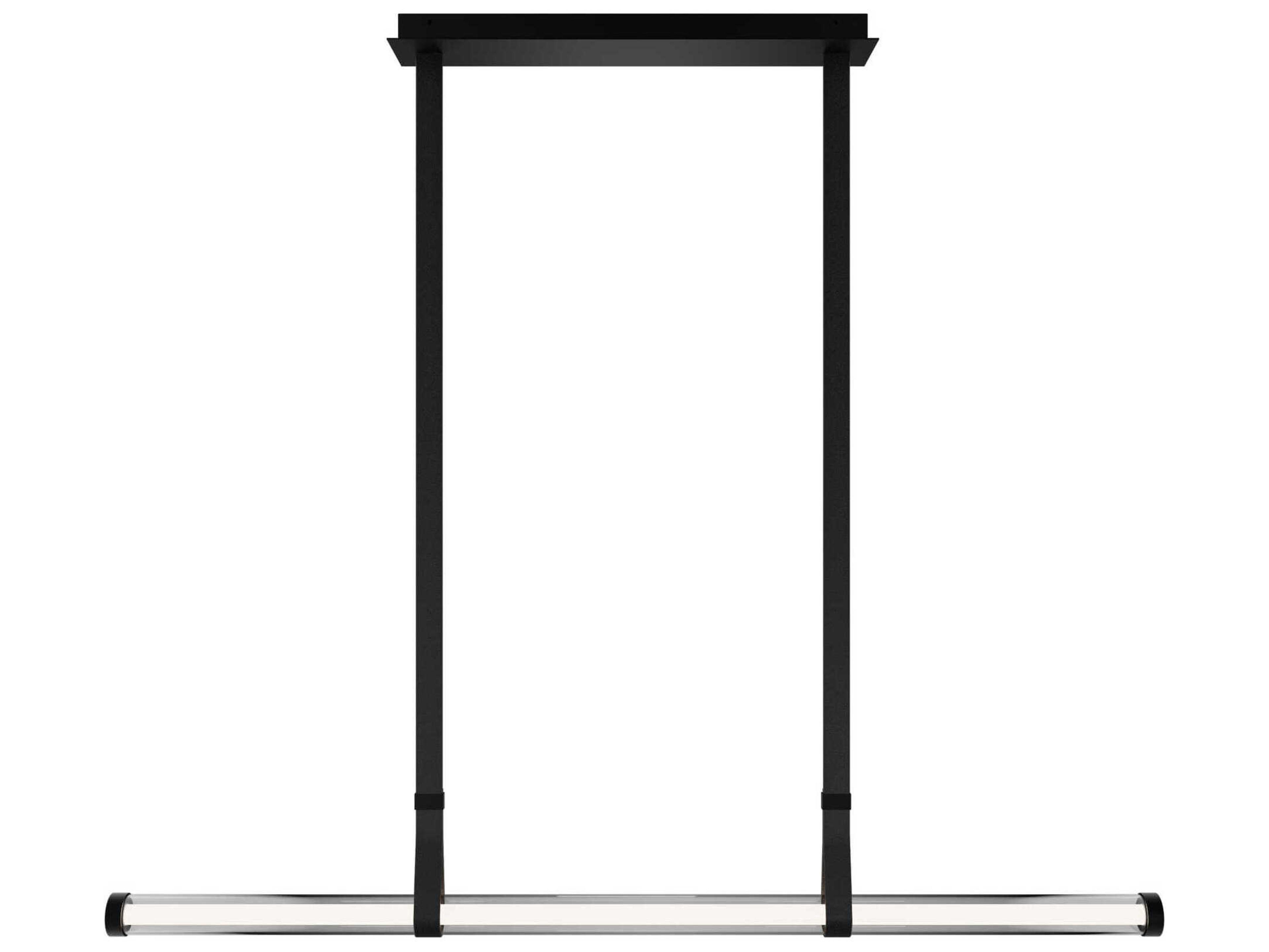 dweLED by WAC Lighting Balance Beam 1-Light Black Linear Island Pendant