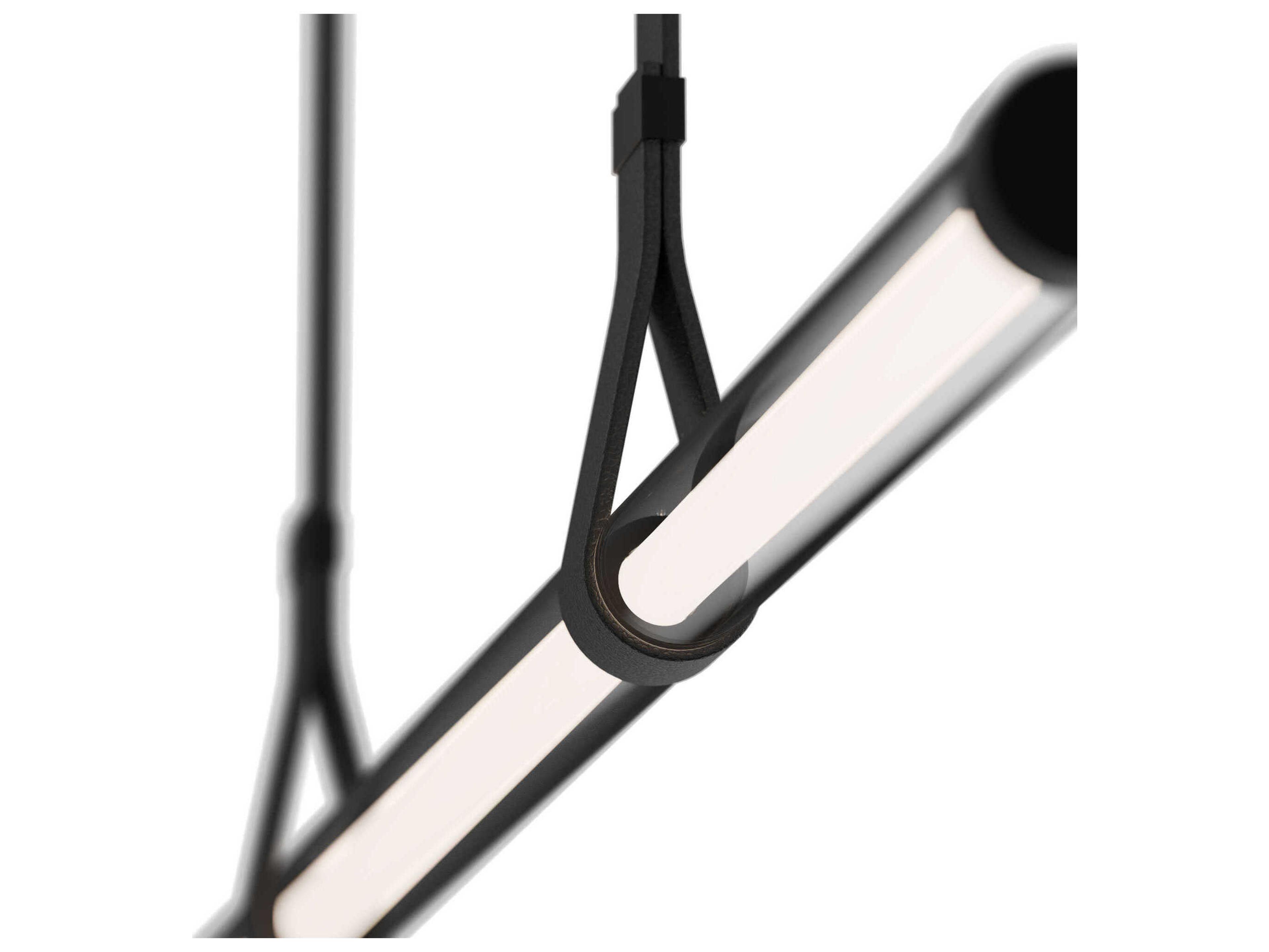 dweLED by WAC Lighting Balance Beam 1-Light Black Linear Island Pendant