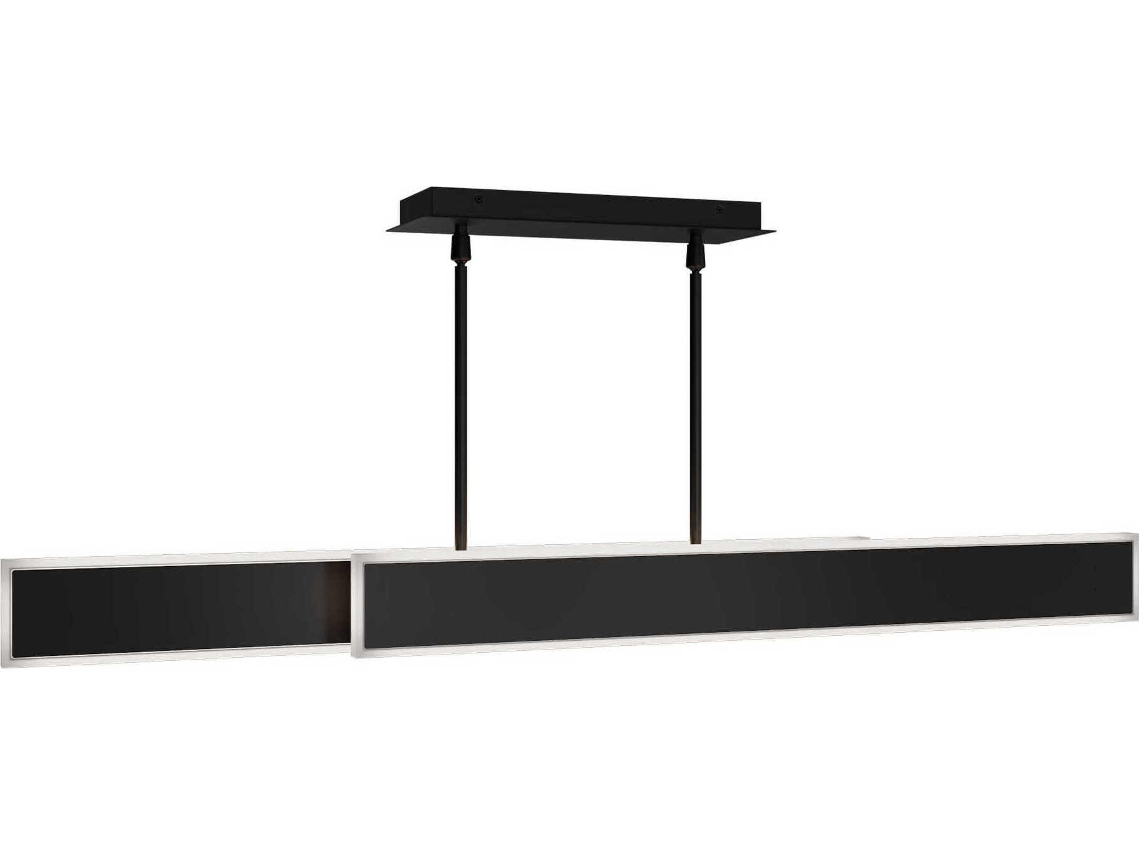 Bastone 2-Light Black Linear Island Pendant