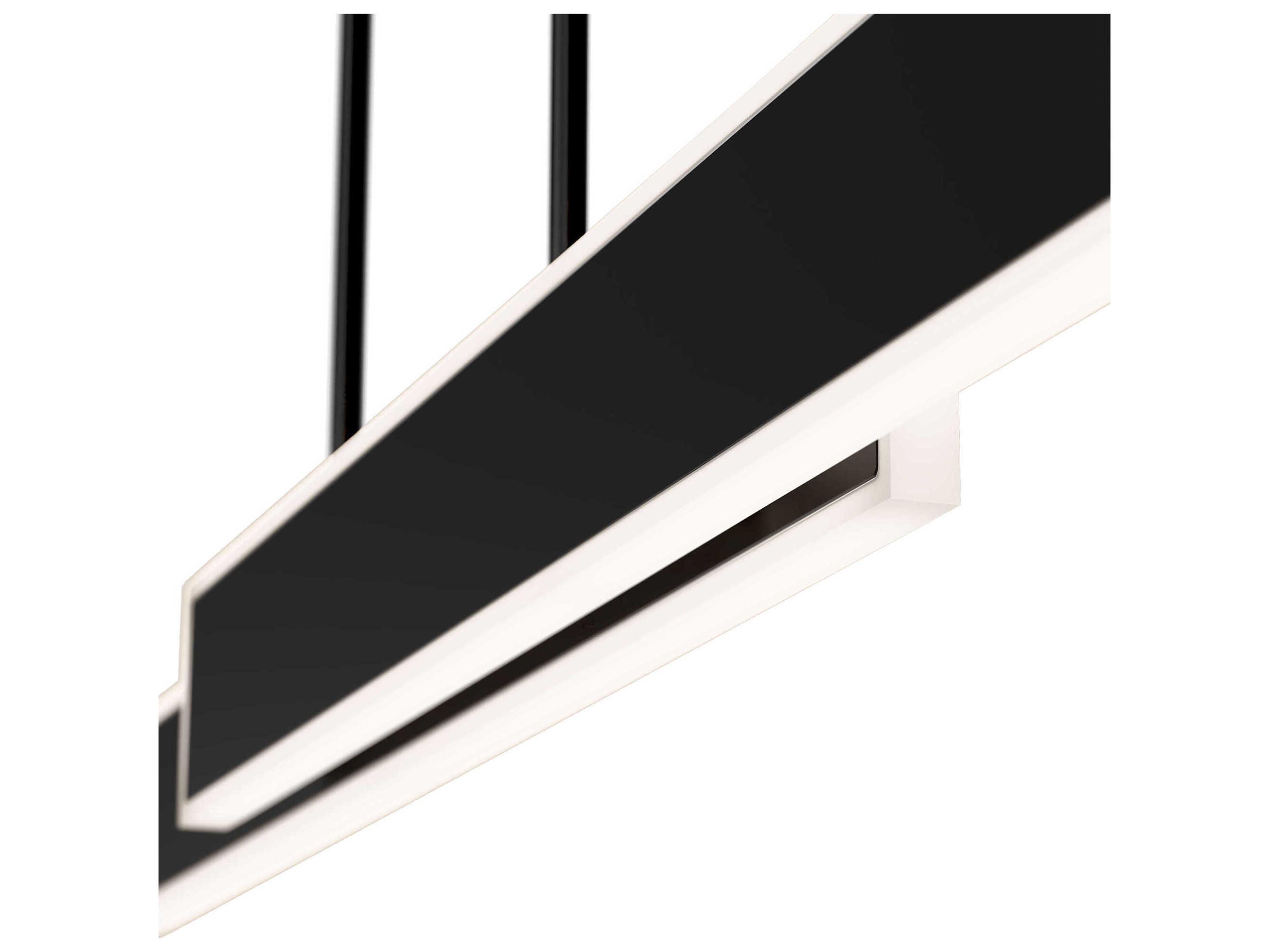 dweLED by WAC Lighting Bastone 2-Light Black Linear Island Pendant