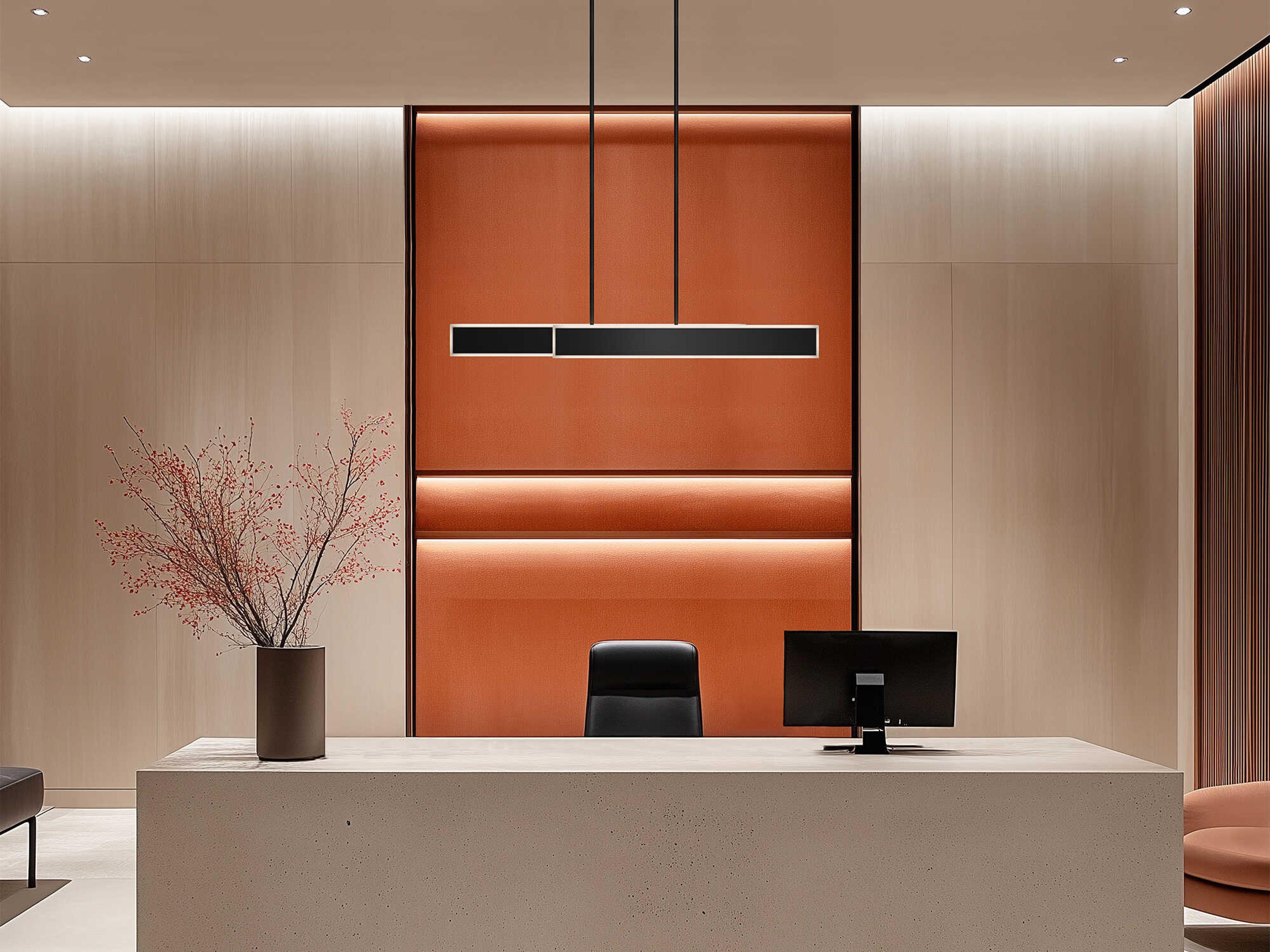 dweLED by WAC Lighting Bastone 2-Light Black Linear Island Pendant