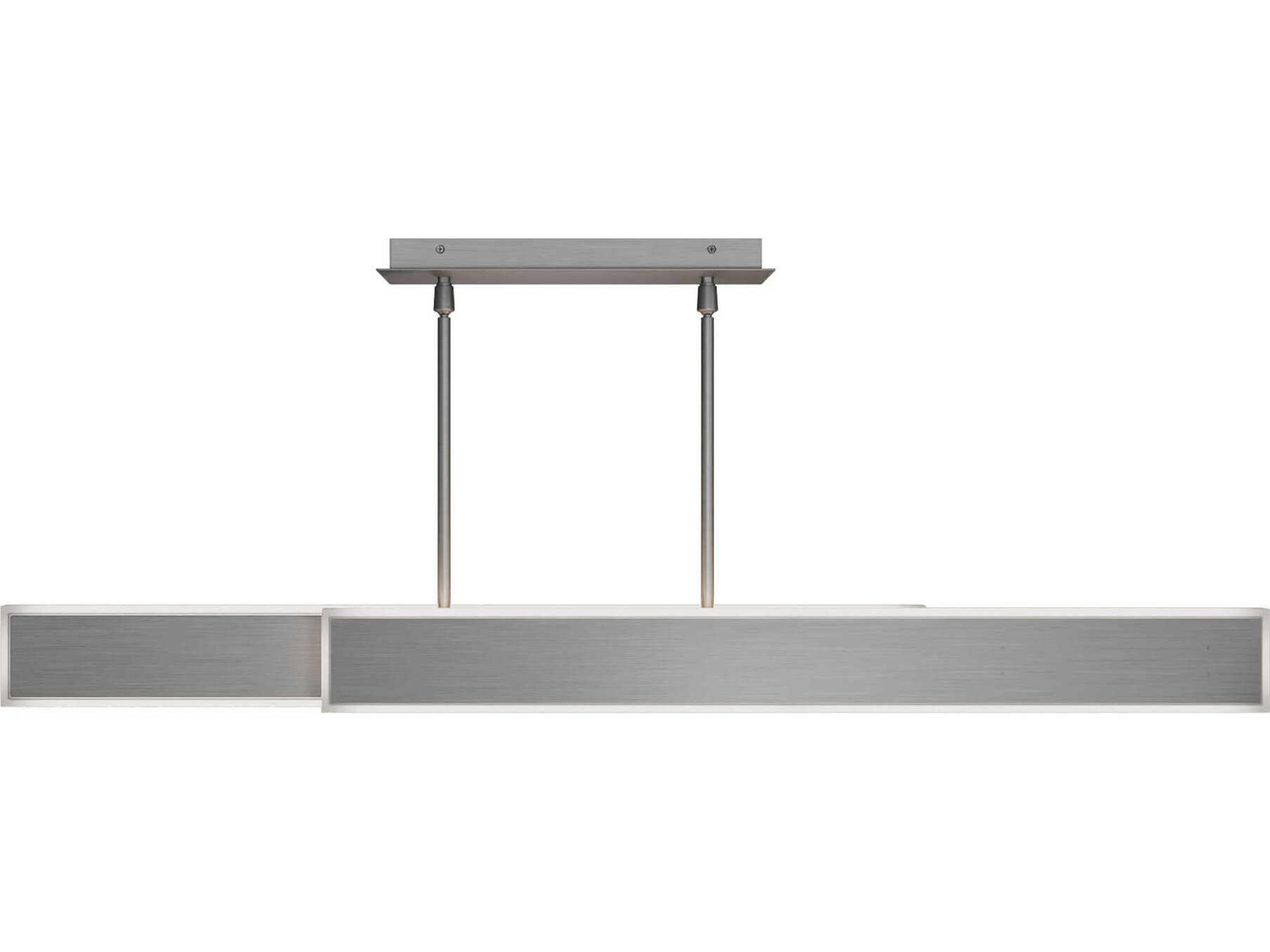 dweLED by WAC Lighting Bastone 2-Light Brushed Nickel Linear Island Pendant