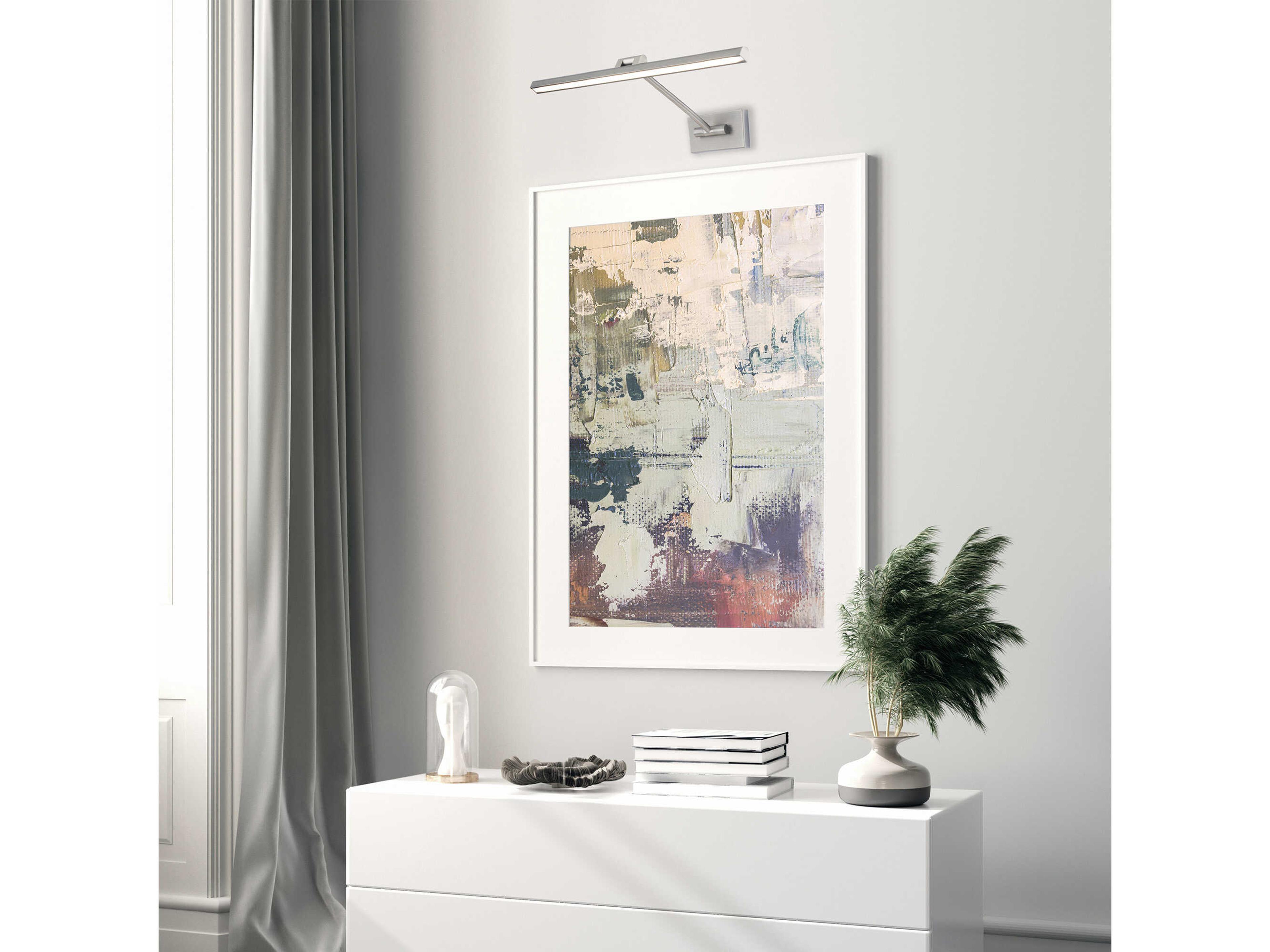 dweLED by WAC Lighting Reed 1-Light Brushed Nickel LED Picture Light