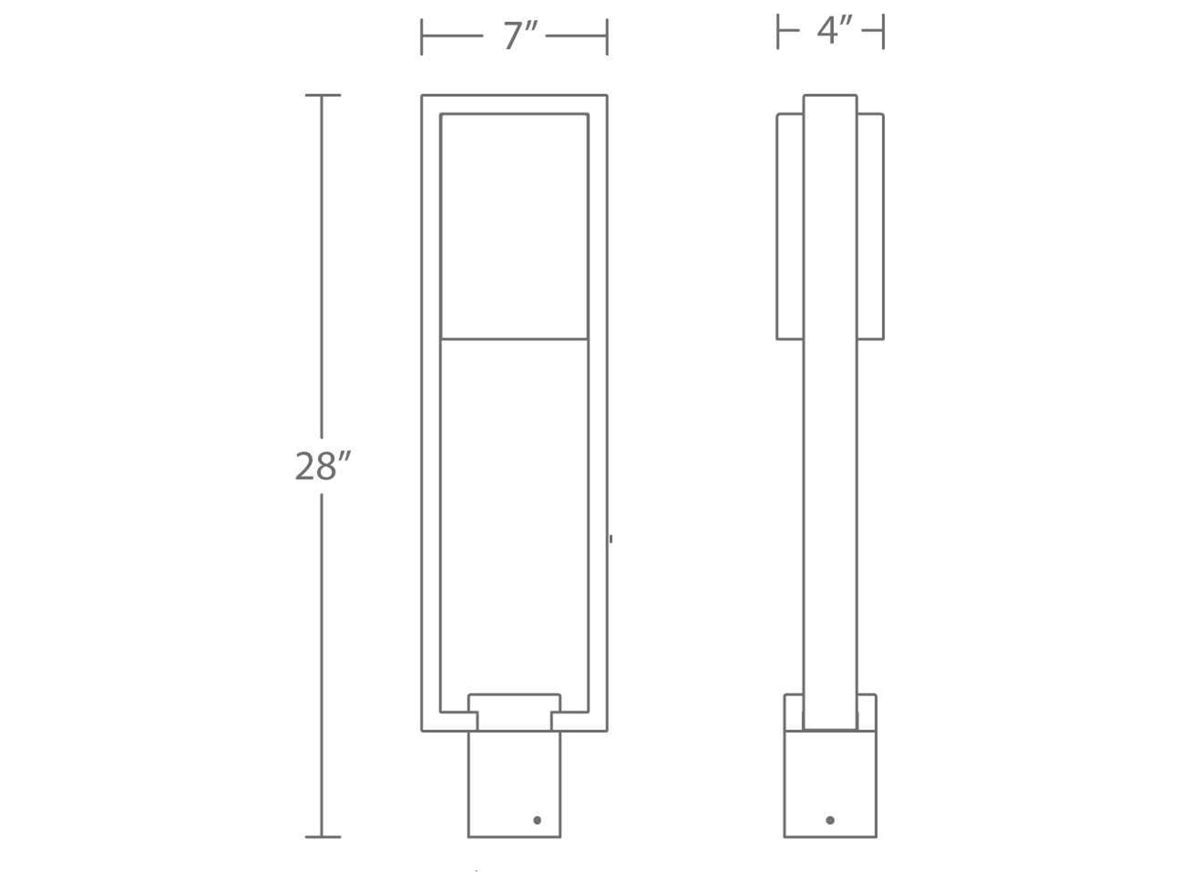 dweLED by WAC Lighting Archetype 1 - Light LED Outdoor Post Light