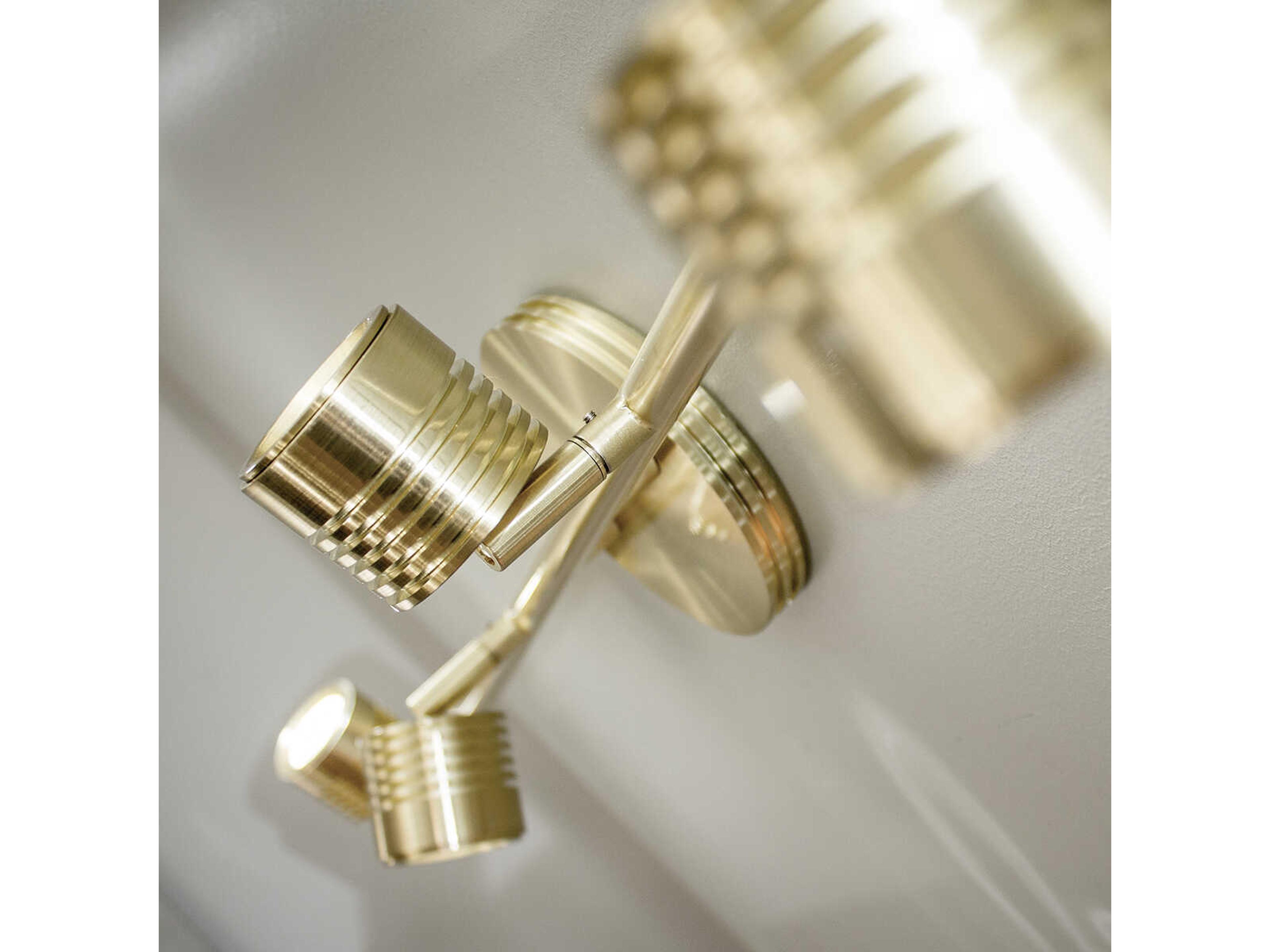 dweLED by WAC Lighting Vector 4-Light Brushed Brass White Linear Track & Rail Light