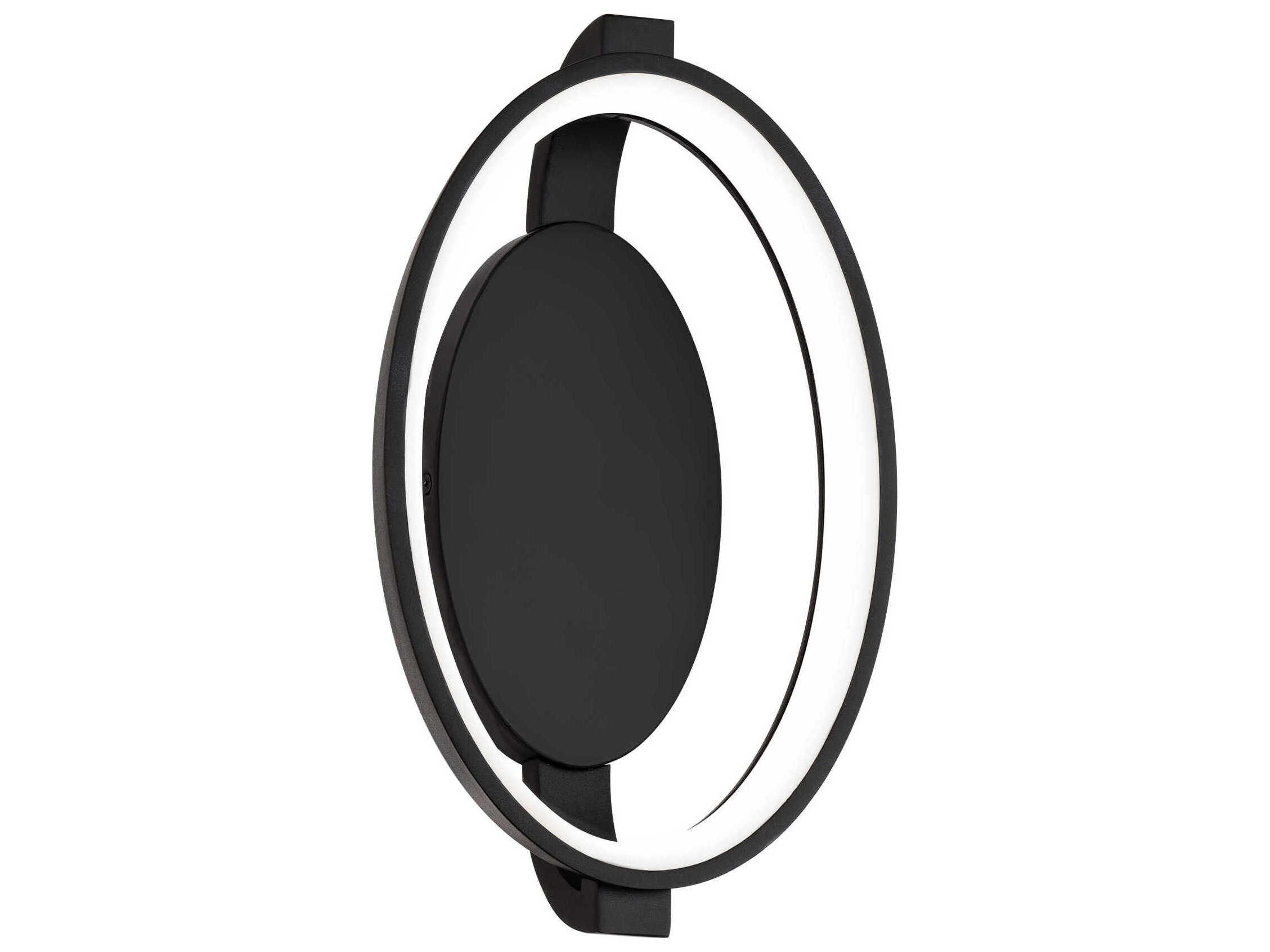Solitaire 1-Light Black Wall Sconce