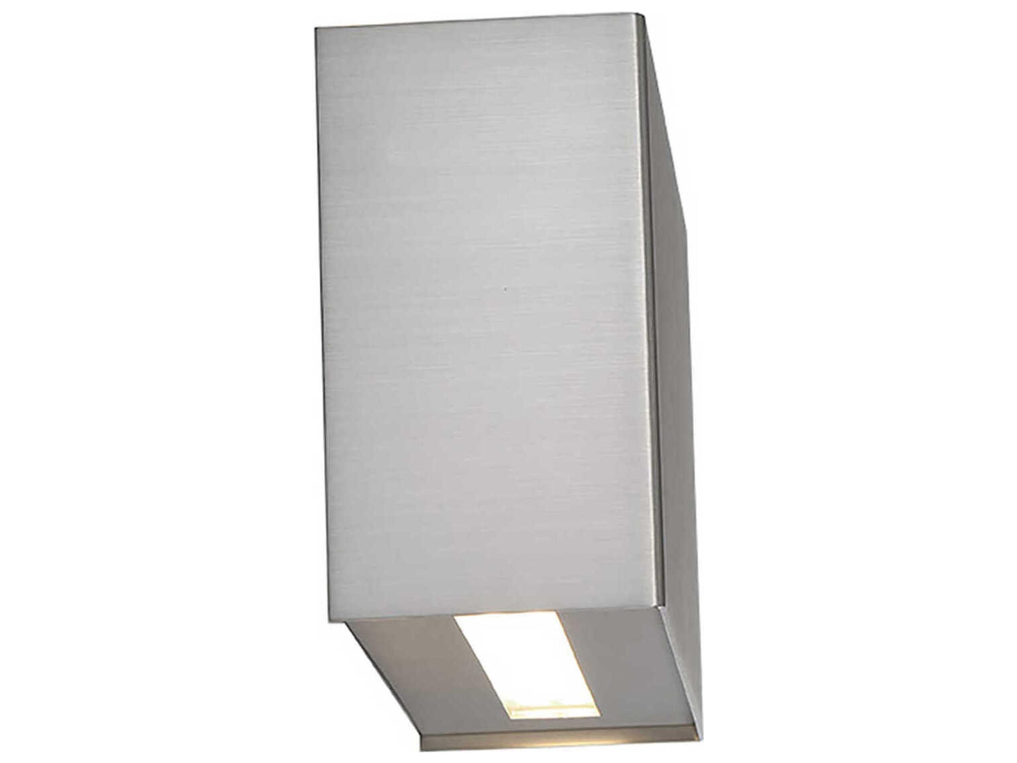 dweLED by WAC Lighting Blok 2-Light Black Glass LED Wall Sconce