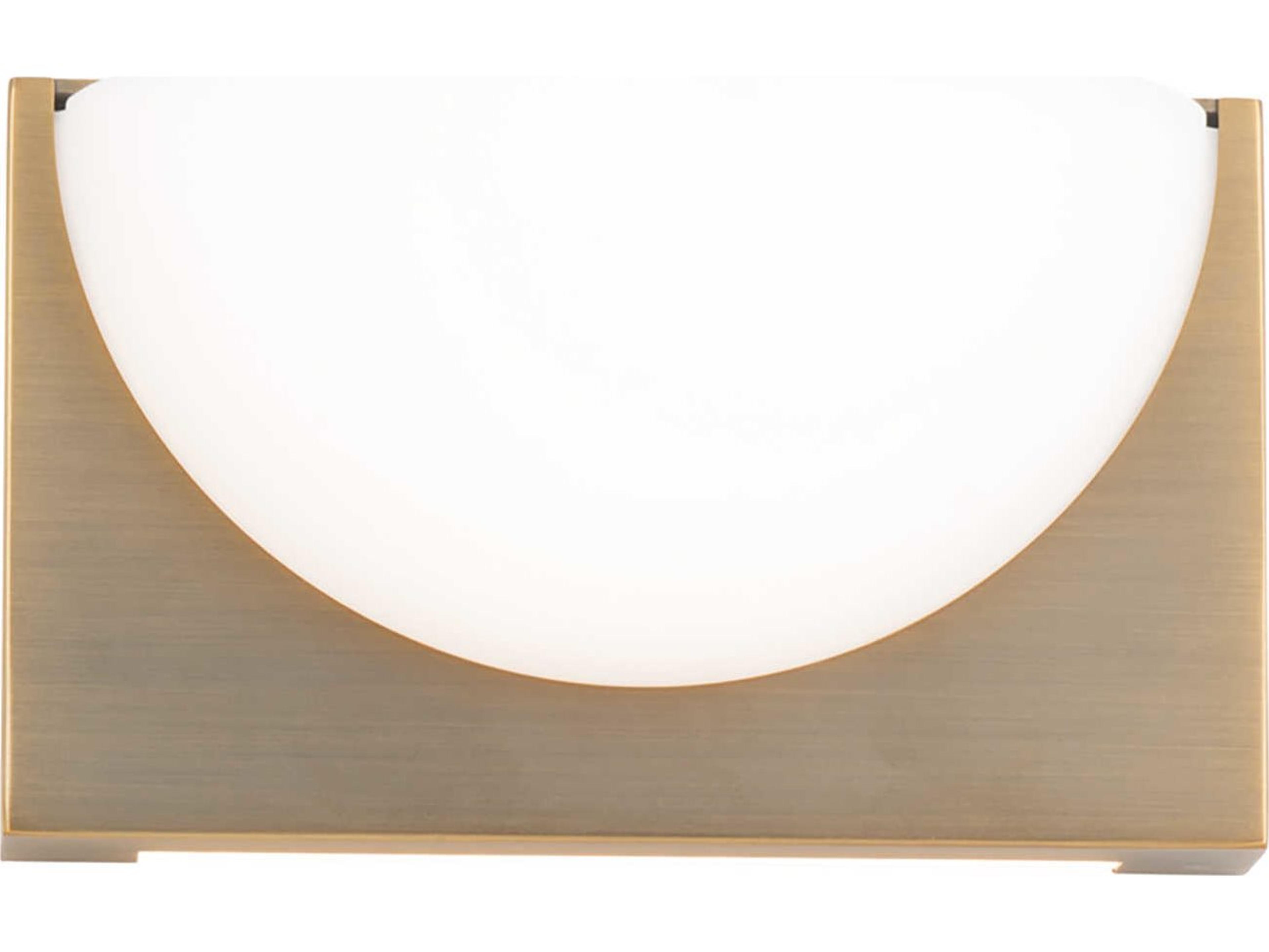 dweLED by WAC Lighting Mylie 1-Light Aged Brass Glass LED Wall Sconce