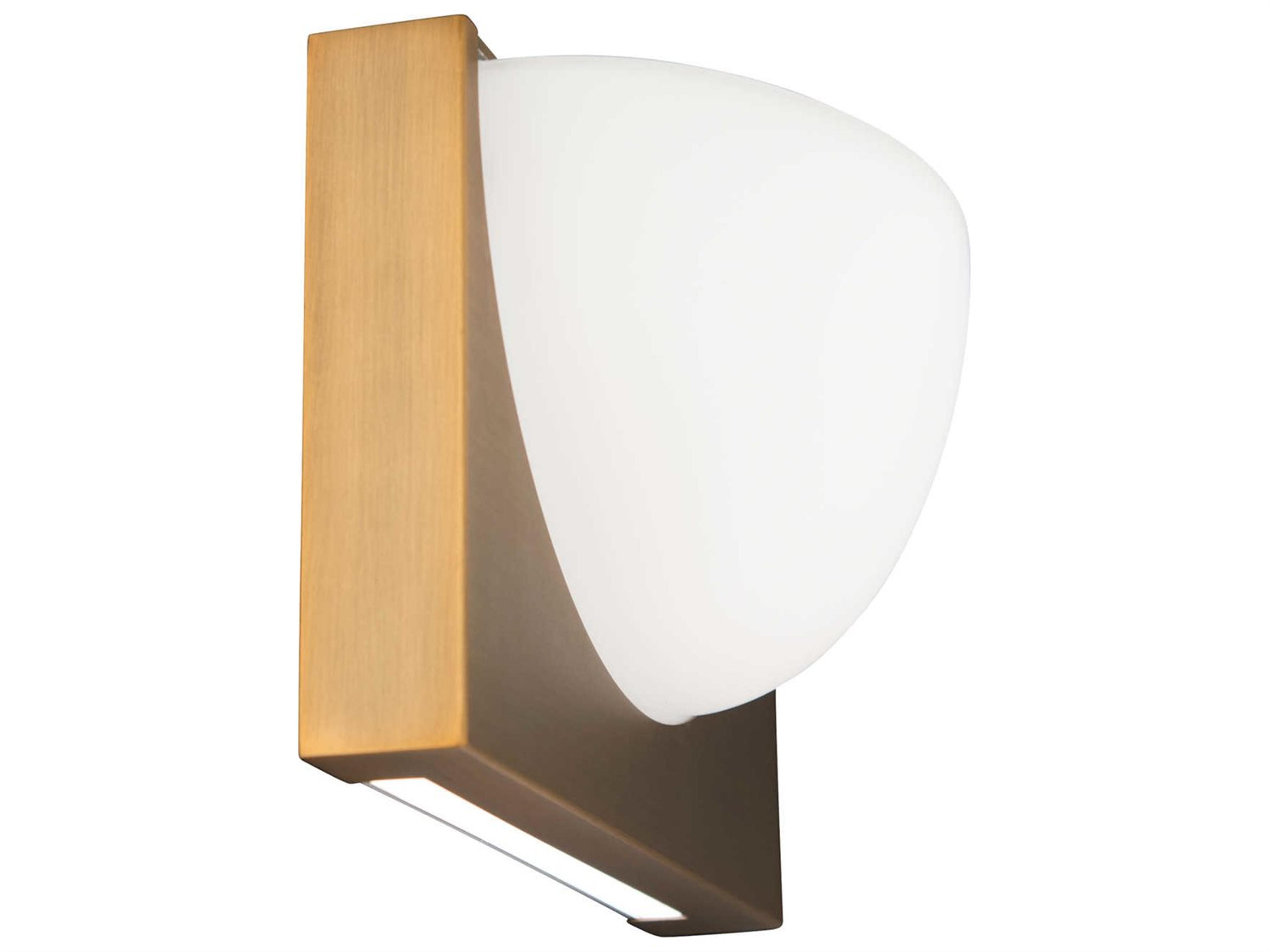 dweLED by WAC Lighting Mylie 1-Light Aged Brass Glass LED Wall Sconce