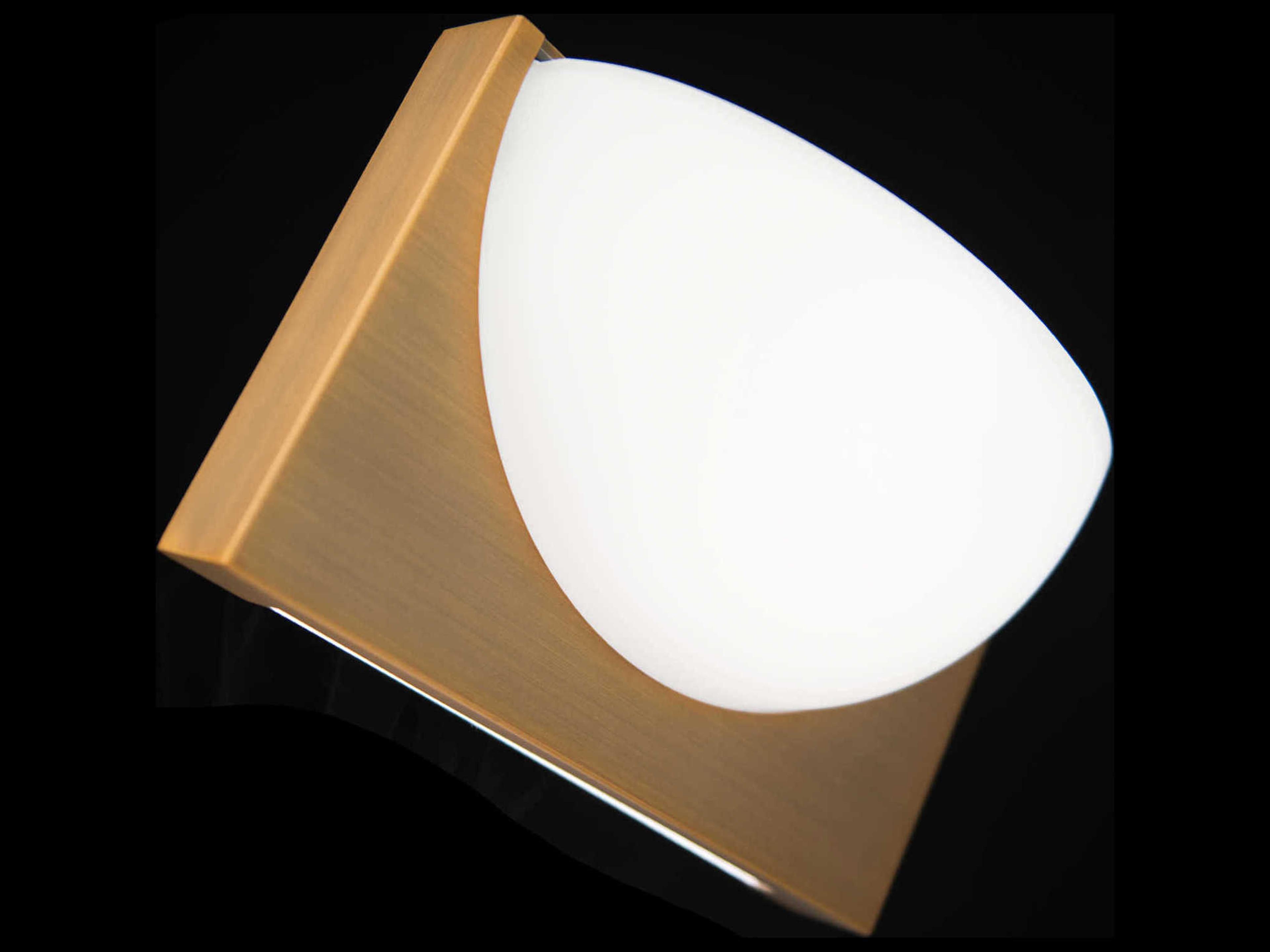 dweLED by WAC Lighting Mylie 1-Light Aged Brass Glass LED Wall Sconce