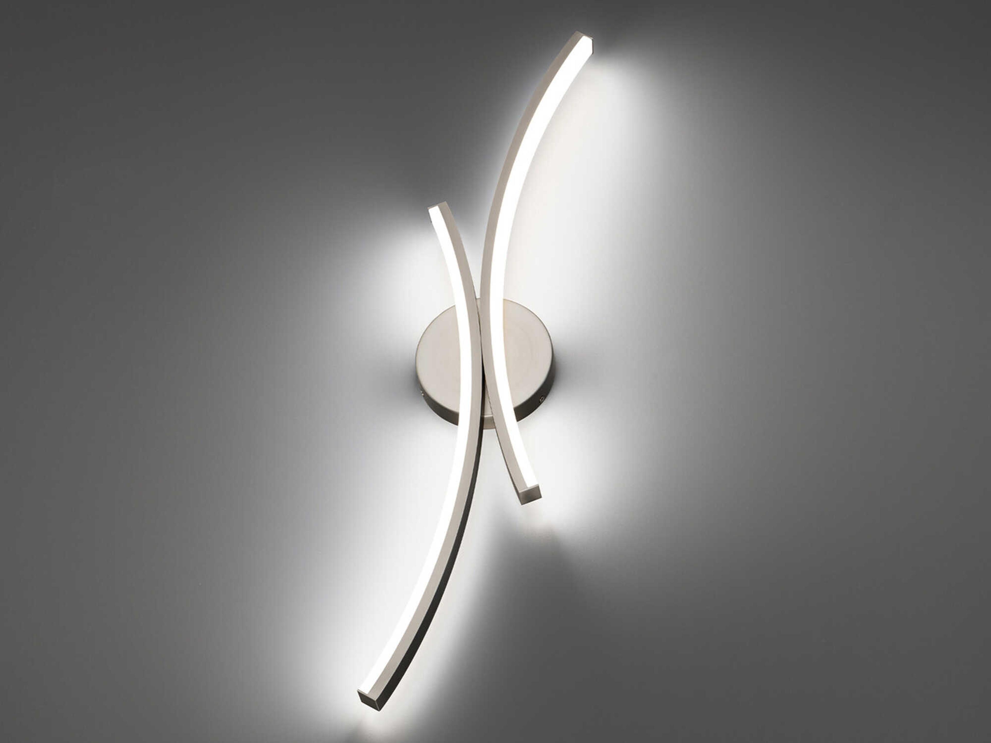 dweLED by WAC Lighting Tusk 2-Light Brushed Nickel Wall Sconce