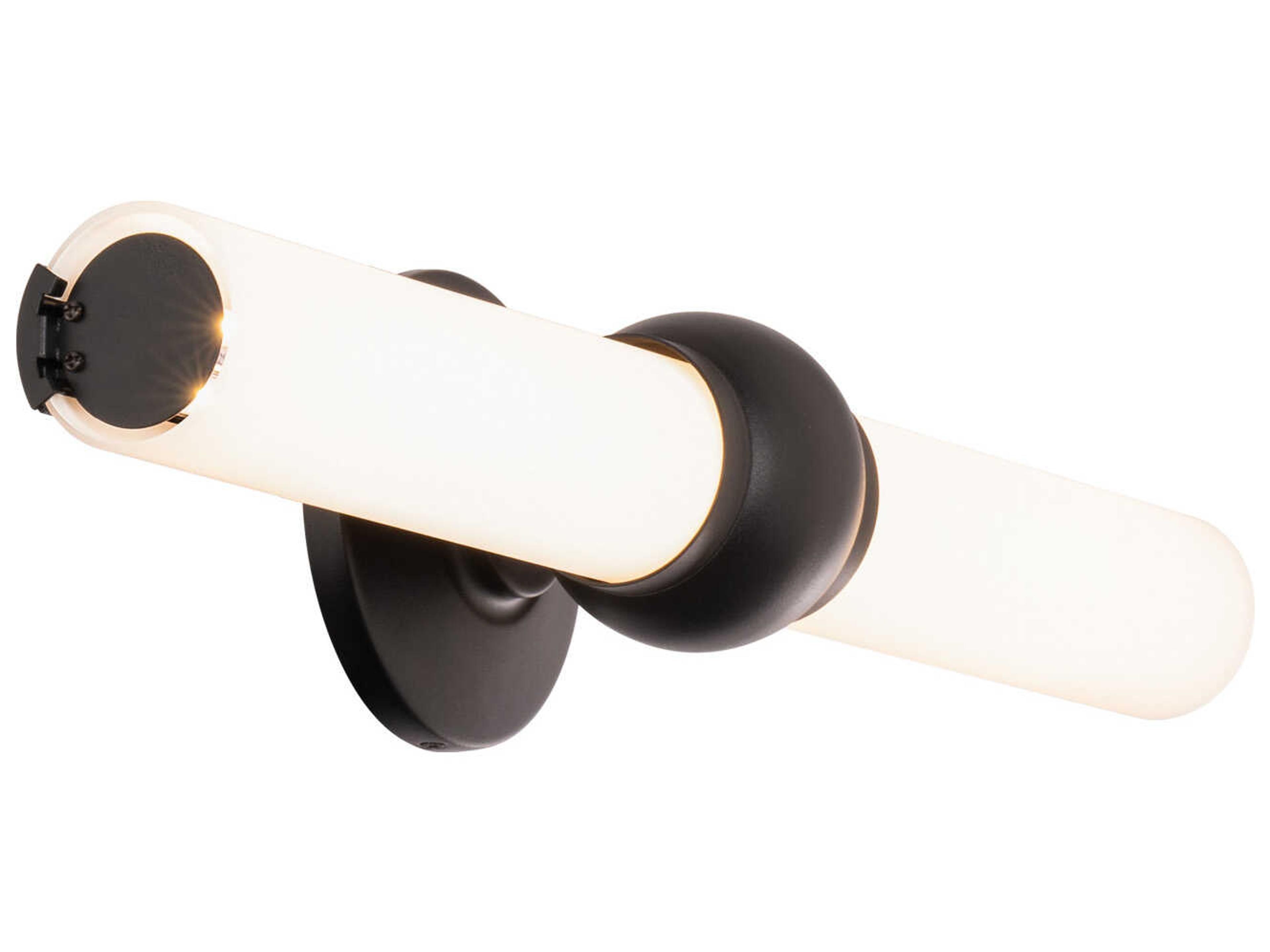 Juliet 2-Light Black Glass LED Vanity Light