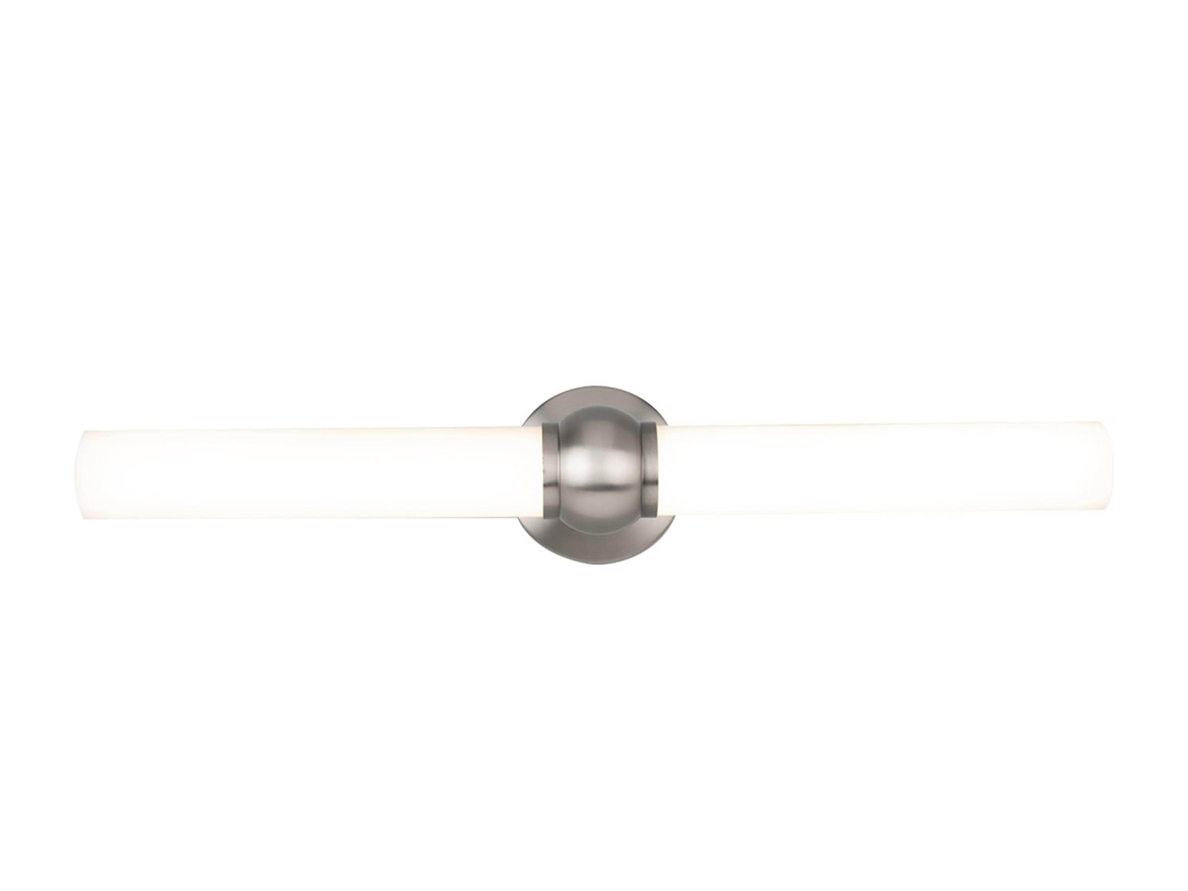 dweLED by WAC Lighting Juliet 2-Light Brushed Nickel Glass LED Vanity Light