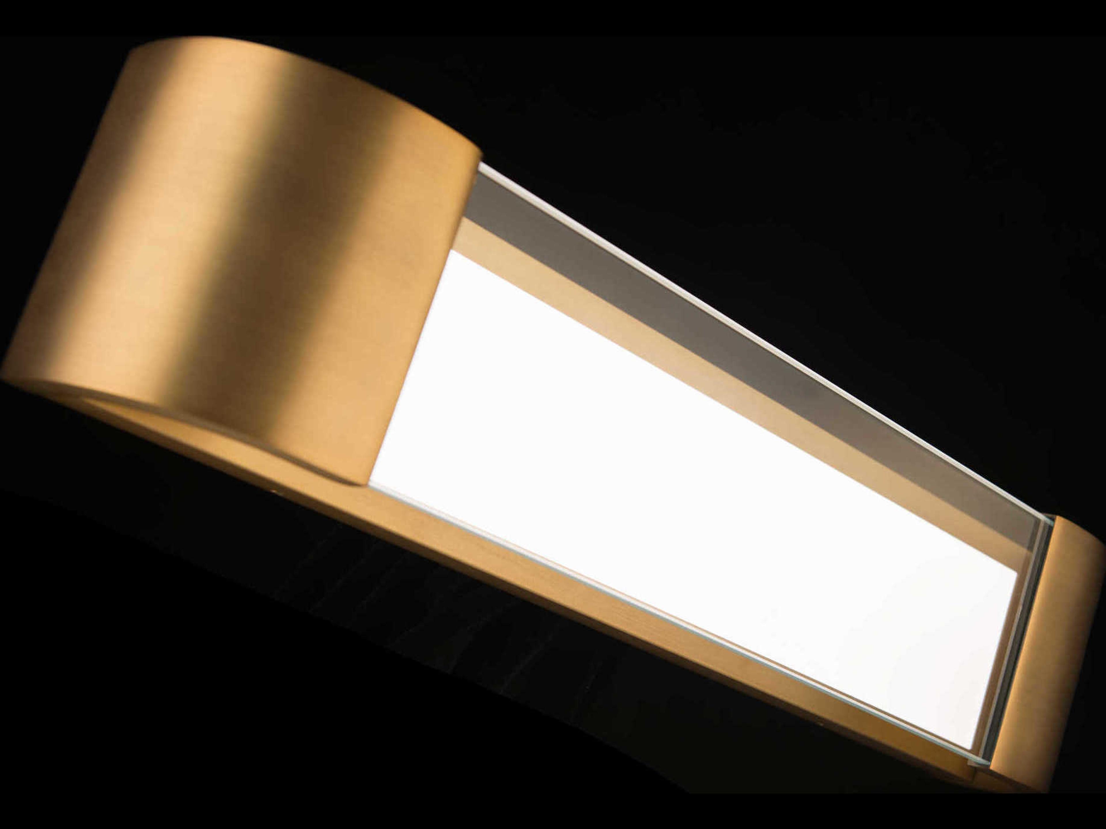 dweLED by WAC Lighting Melrose 1-Light Aged Brass Glass LED Vanity Light