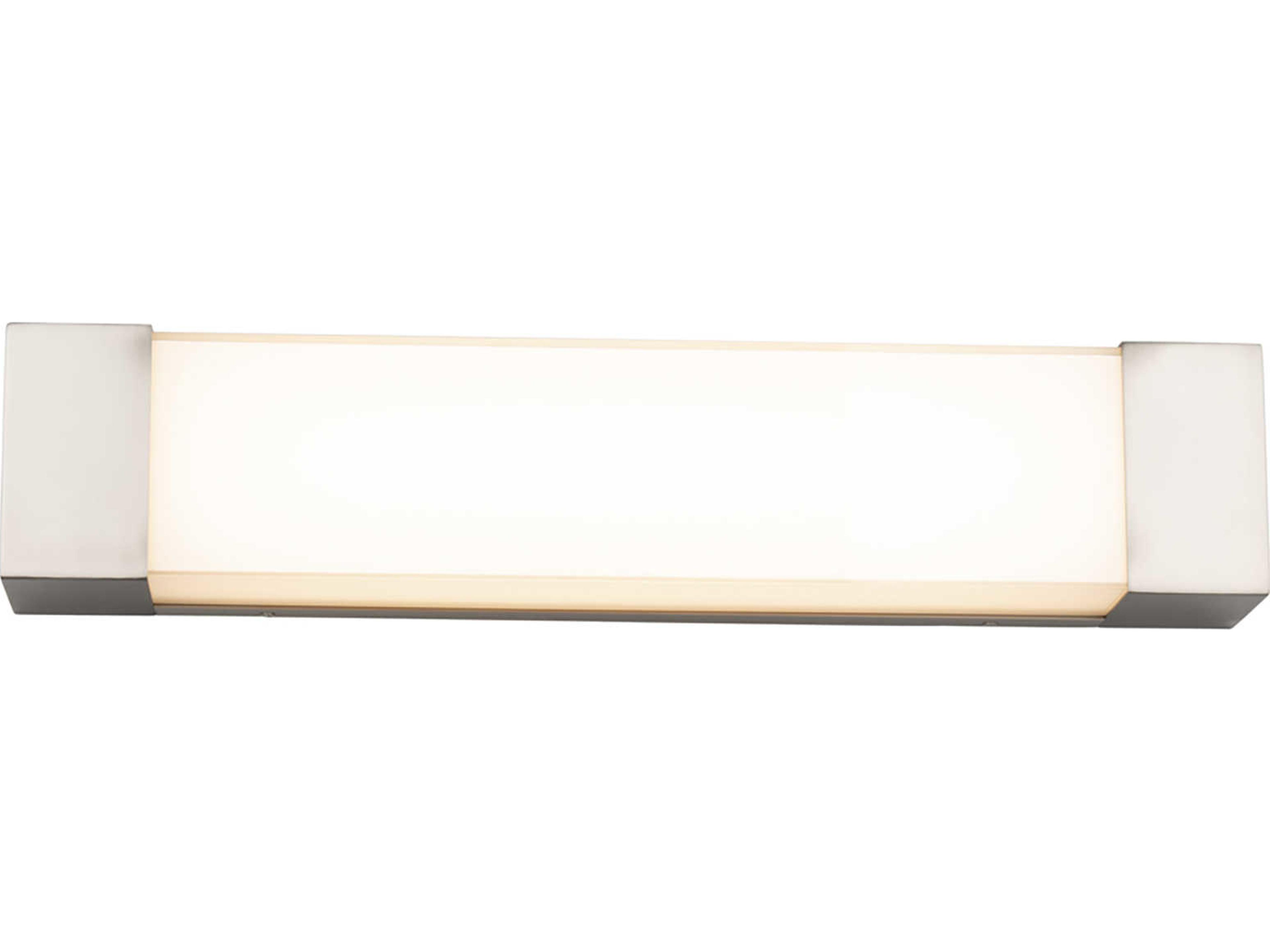 dweLED by WAC Lighting Darcy 1-Light Brushed Nickel Glass LED Vanity Light