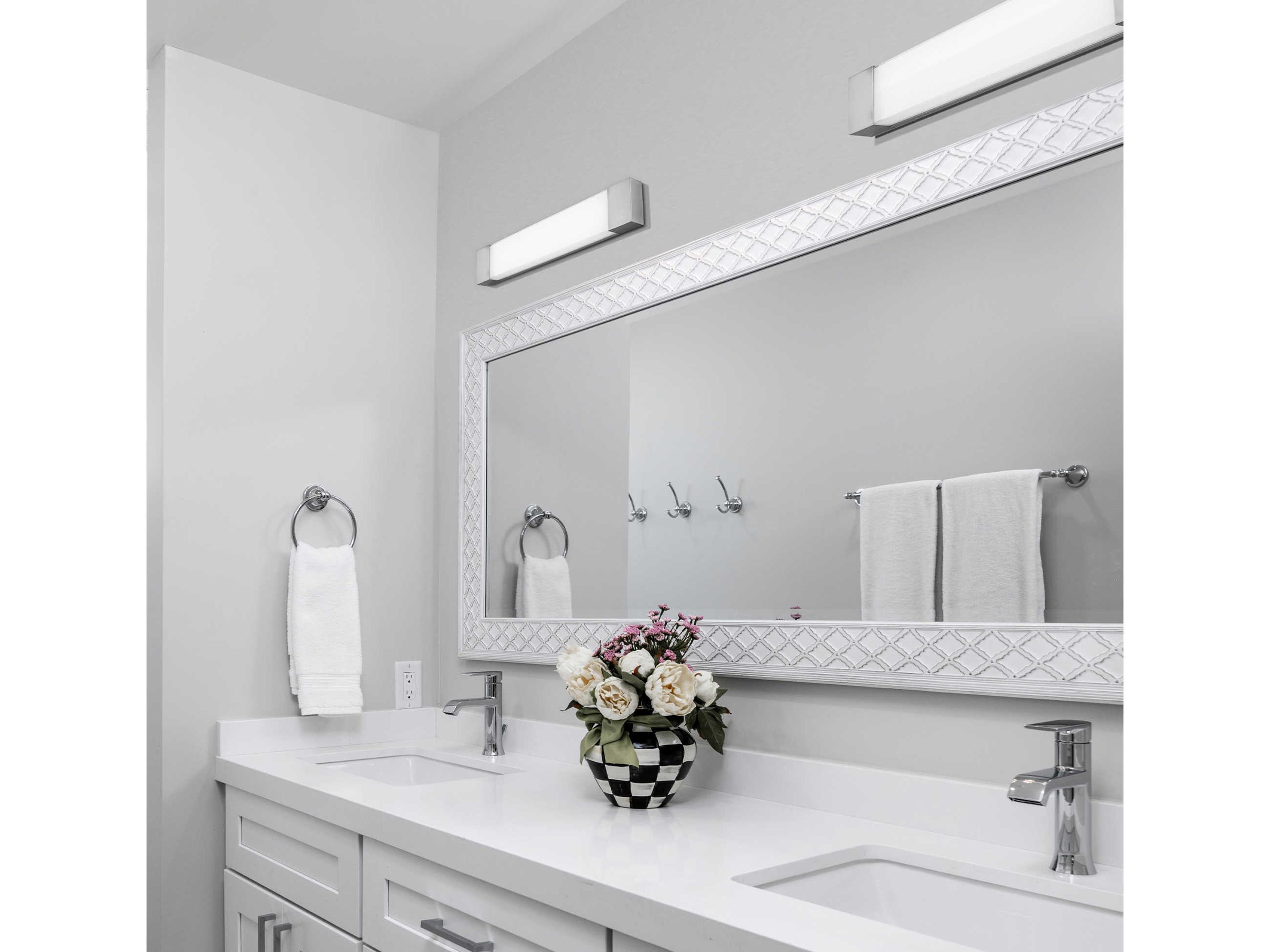 dweLED by WAC Lighting Darcy 1-Light Brushed Nickel Glass LED Vanity Light