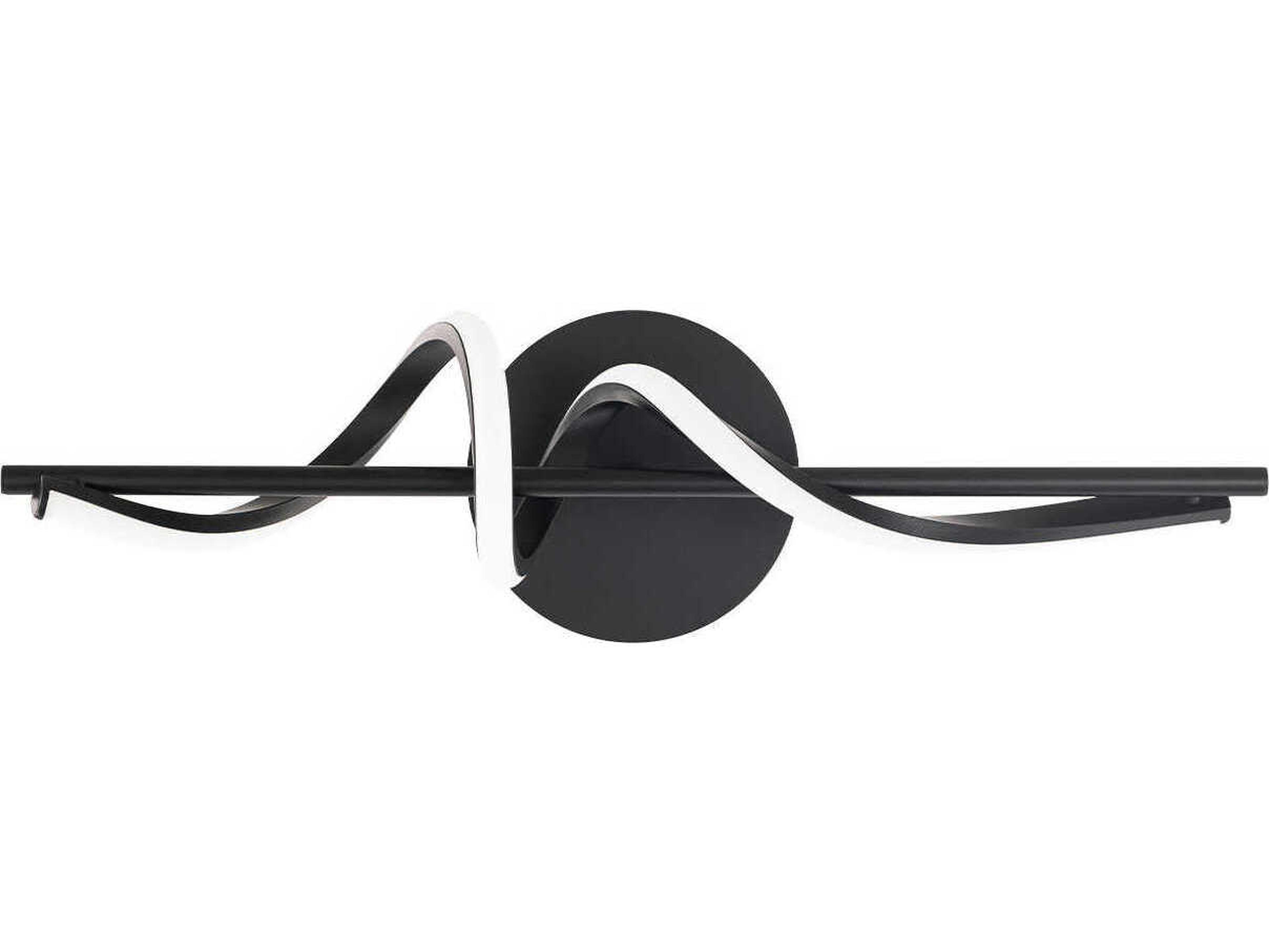 dweLED by WAC Lighting Corkscrew 1-Light Black Vanity Light