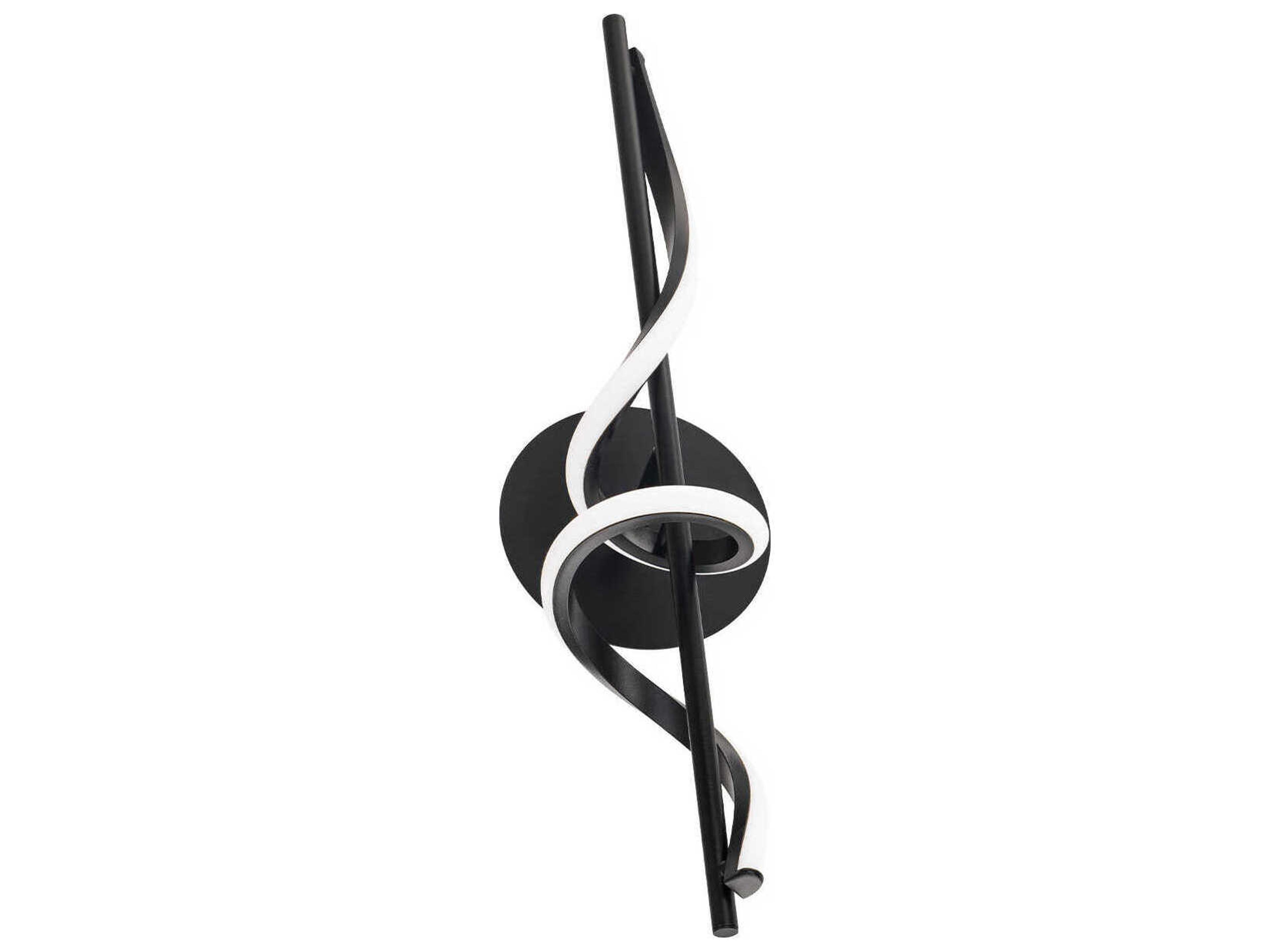 dweLED by WAC Lighting Corkscrew 1-Light Black Vanity Light