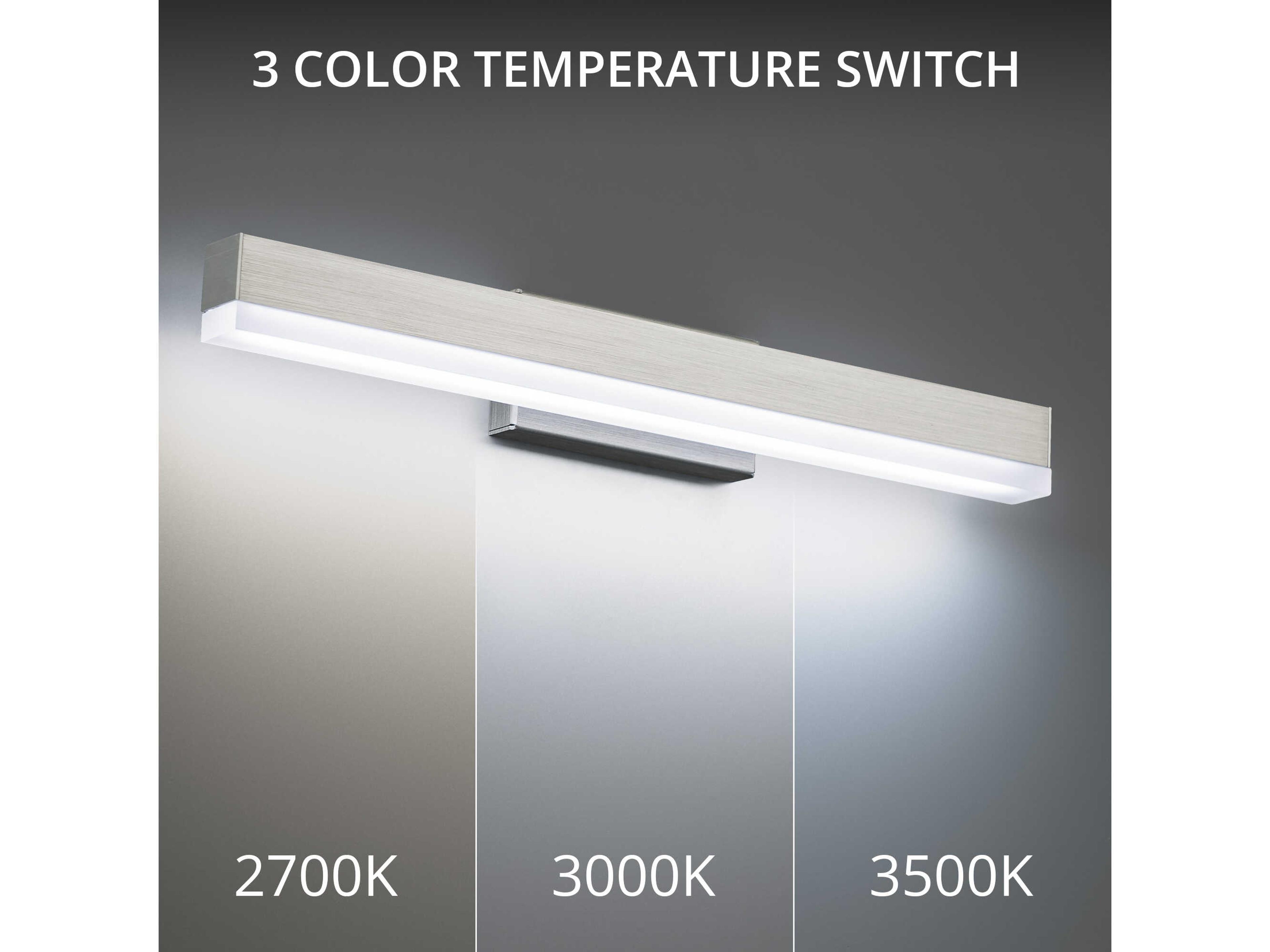 dweLED by WAC Lighting Styx 1-Light Brushed Aluminum Silver Glass LED Vanity Light