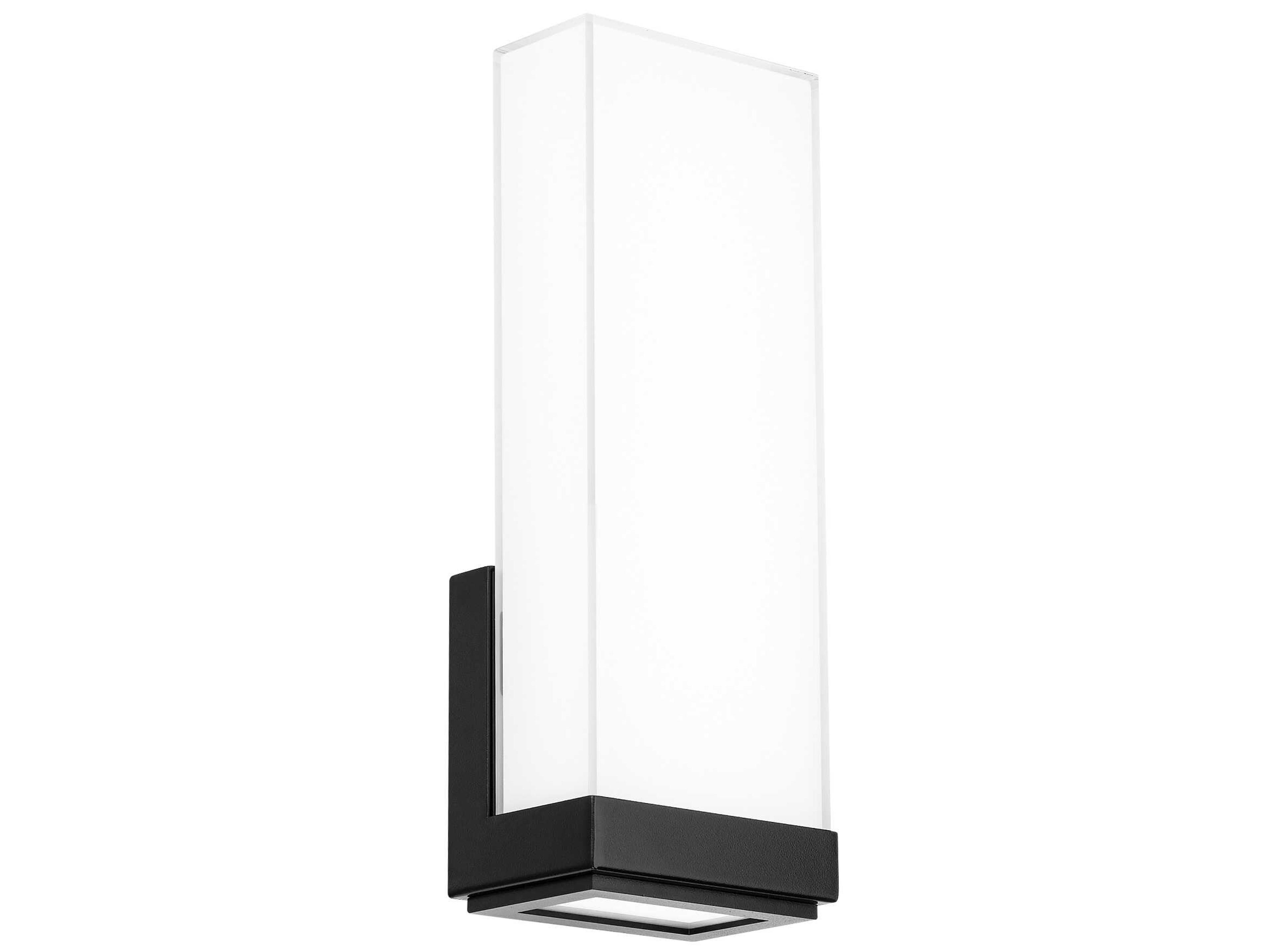 dweLED by WAC Lighting Coltrane 1-Light Black Glass LED Wall Sconce