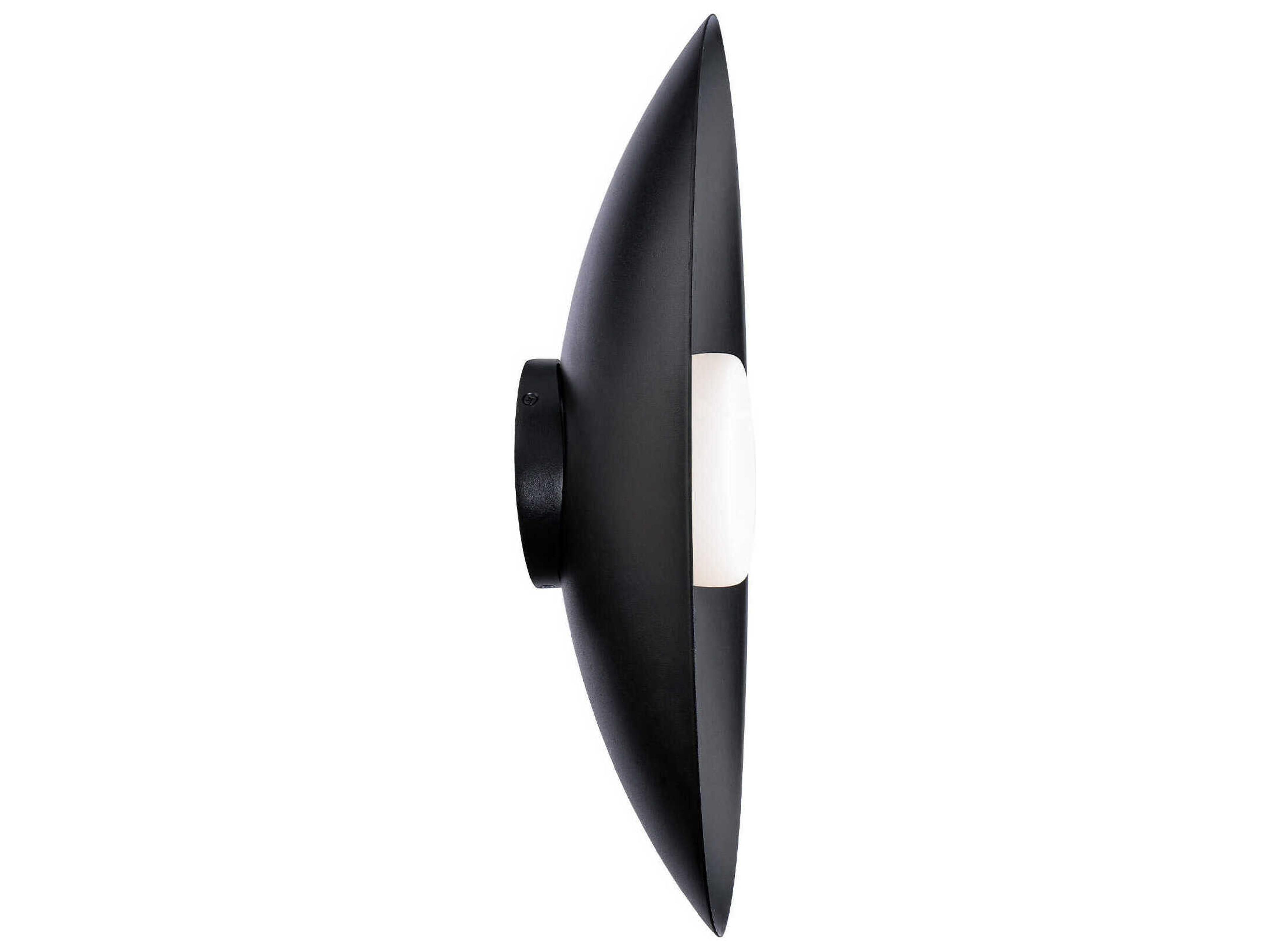 dweLED by WAC Lighting Glamour 1-Light Black Glass LED Wall Sconce