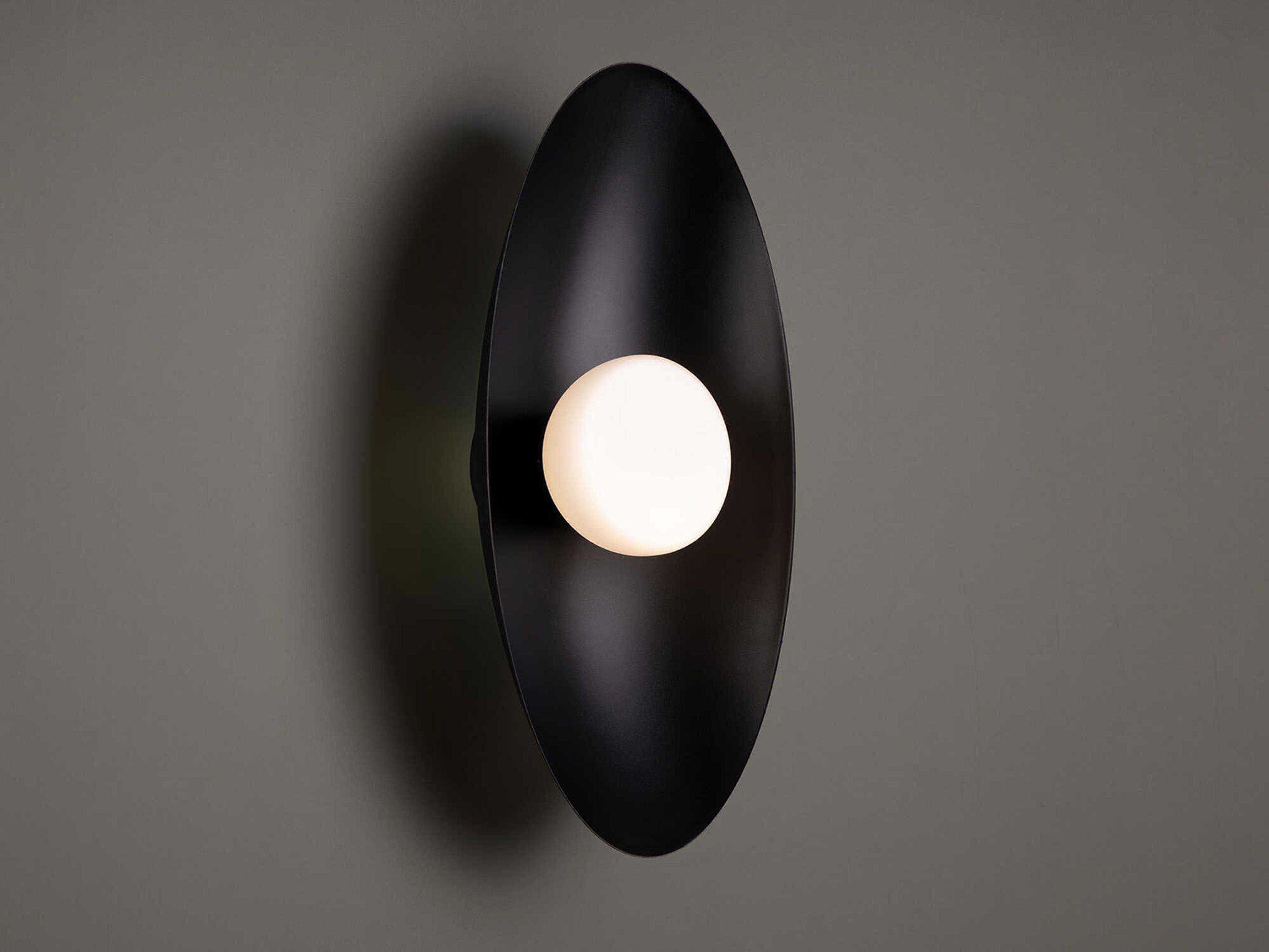 dweLED by WAC Lighting Glamour 1-Light Black Glass LED Wall Sconce
