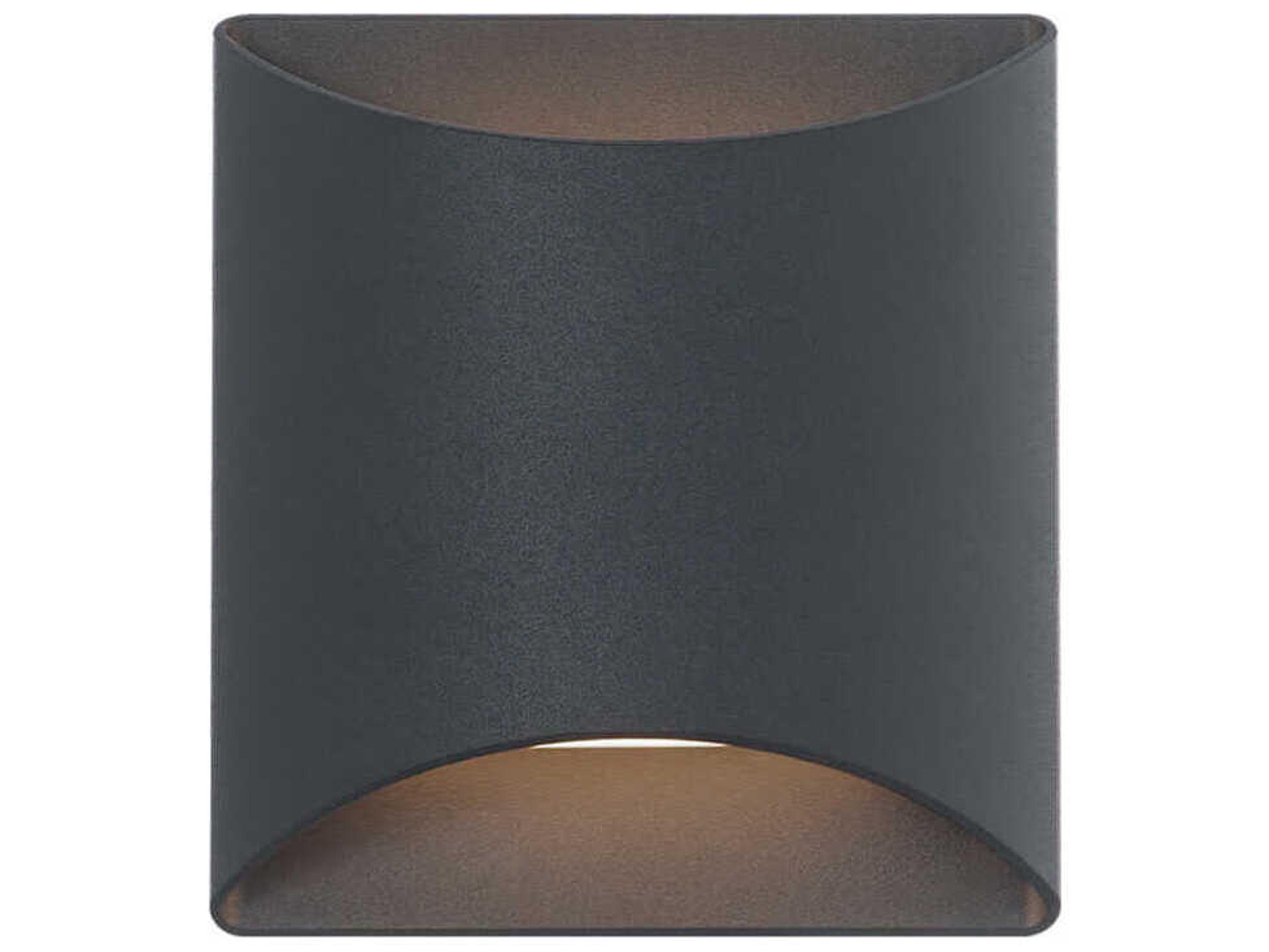 dweLED by WAC Lighting Duet 2-Light Black Glass LED Wall Sconce