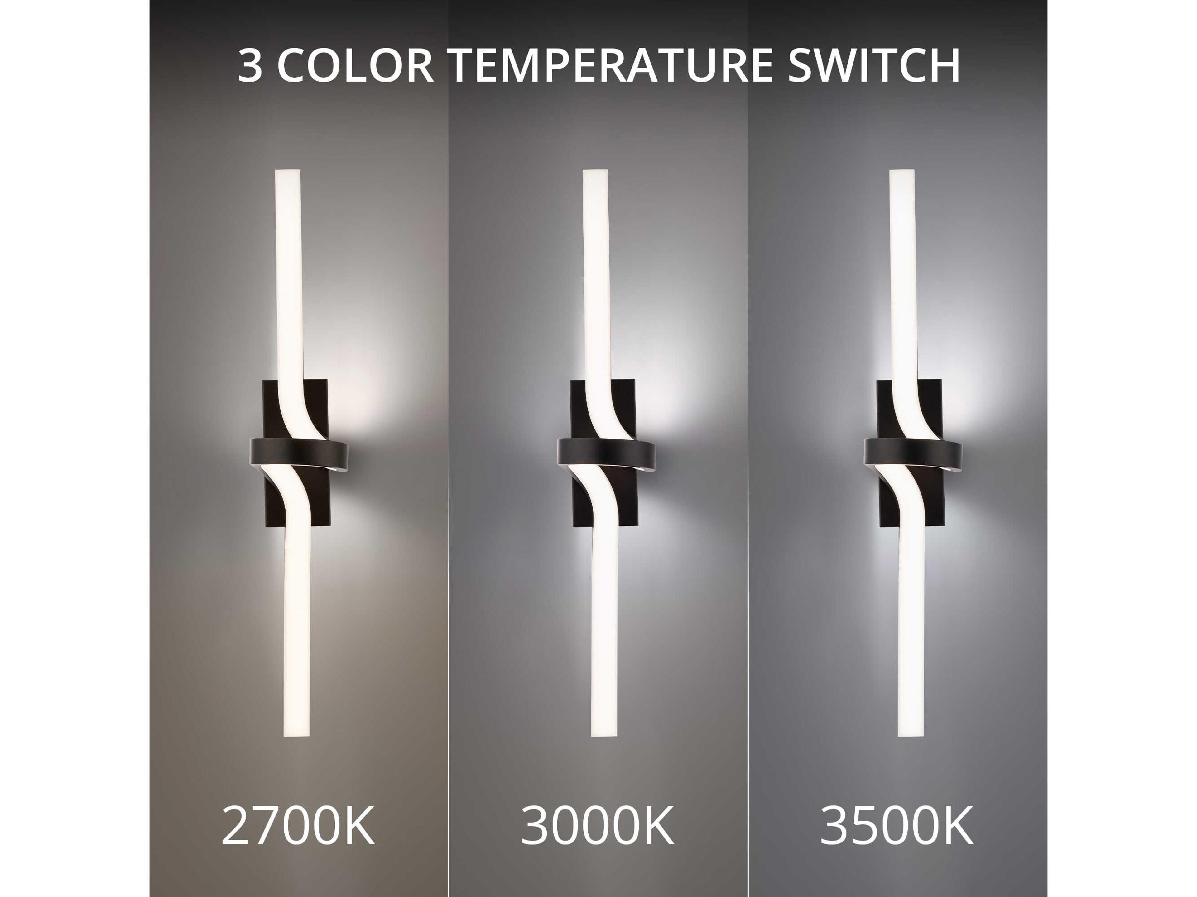 dweLED by WAC Lighting Loophole 1-Light Black LED Vanity Light