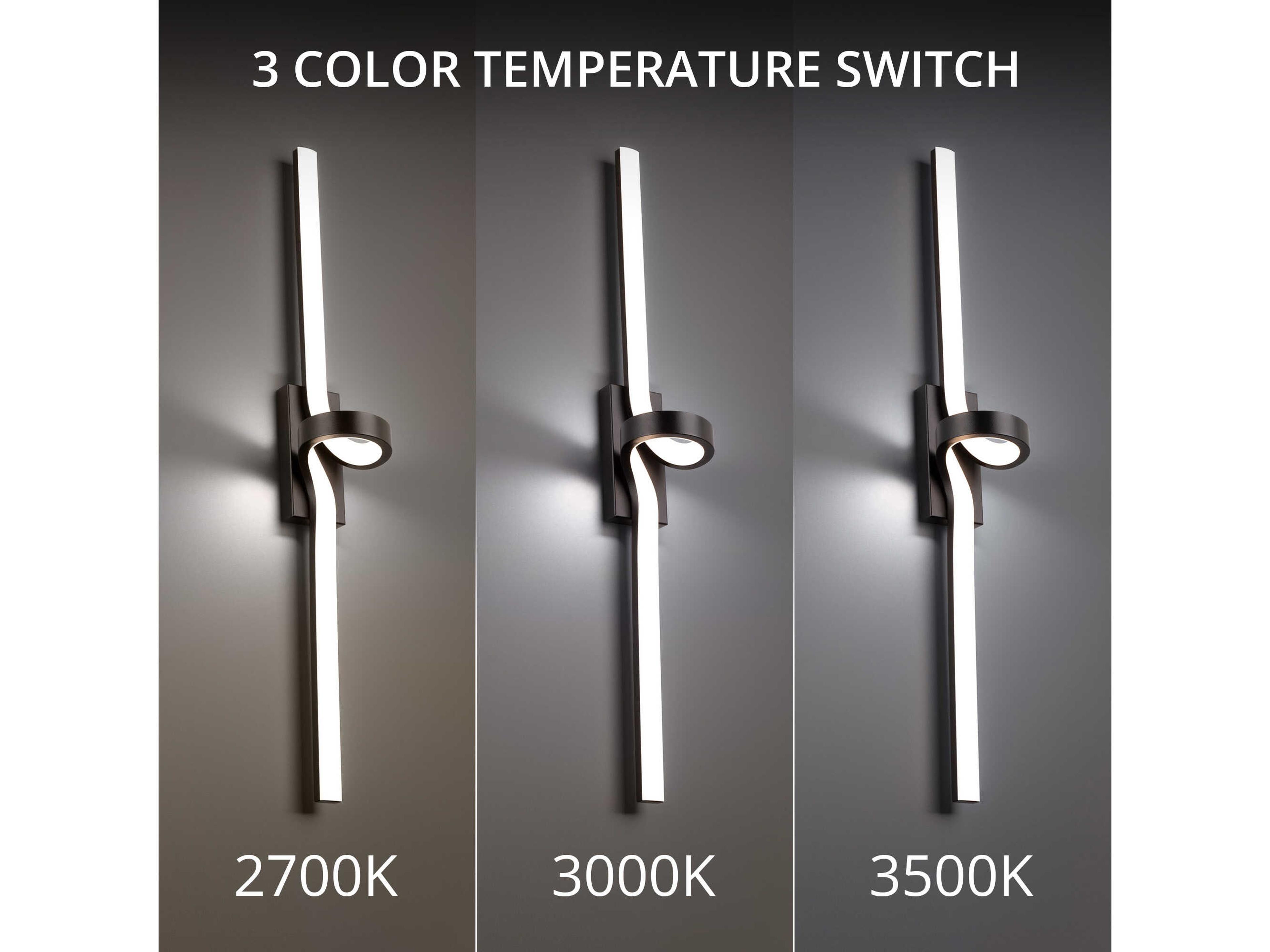 dweLED by WAC Lighting Loophole 1-Light Black LED Vanity Light