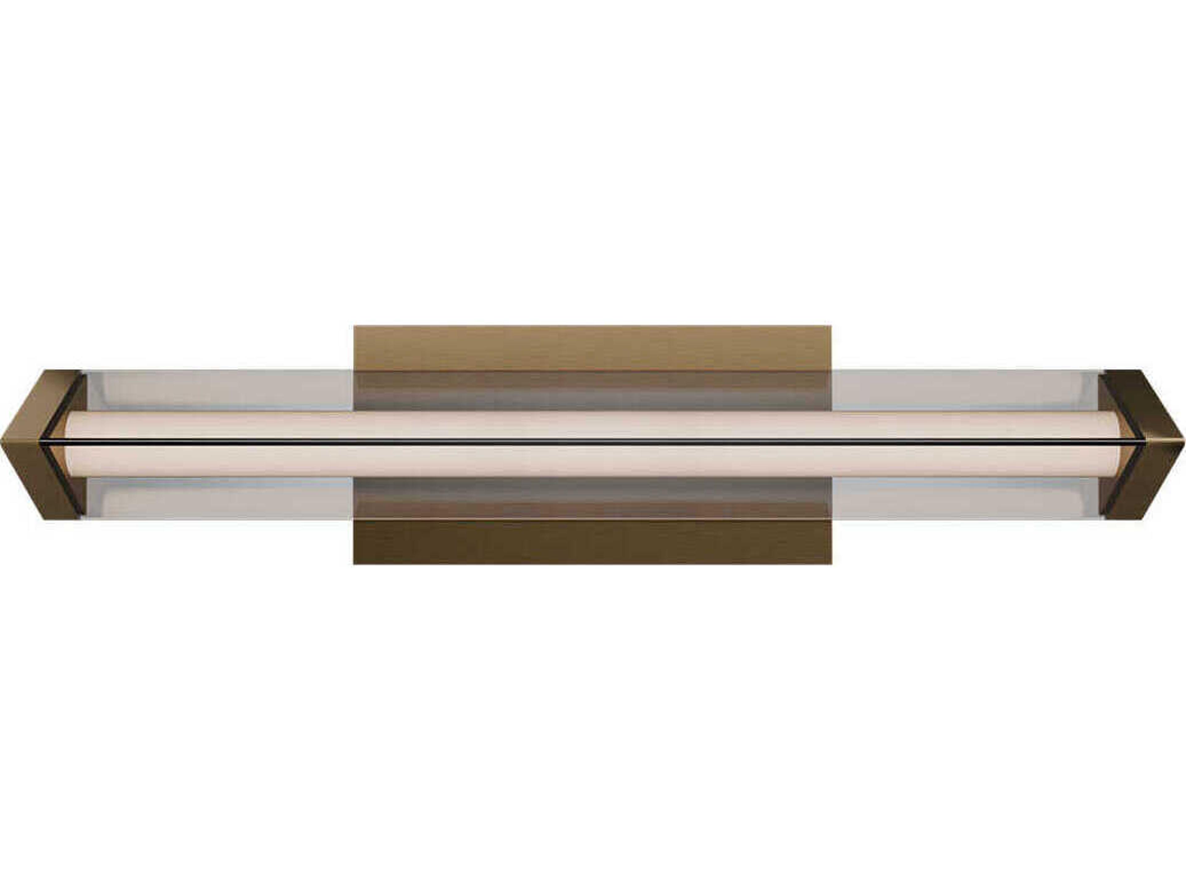 dweLED by WAC Lighting Boulevard 1-Light Aged Brass Vanity Light