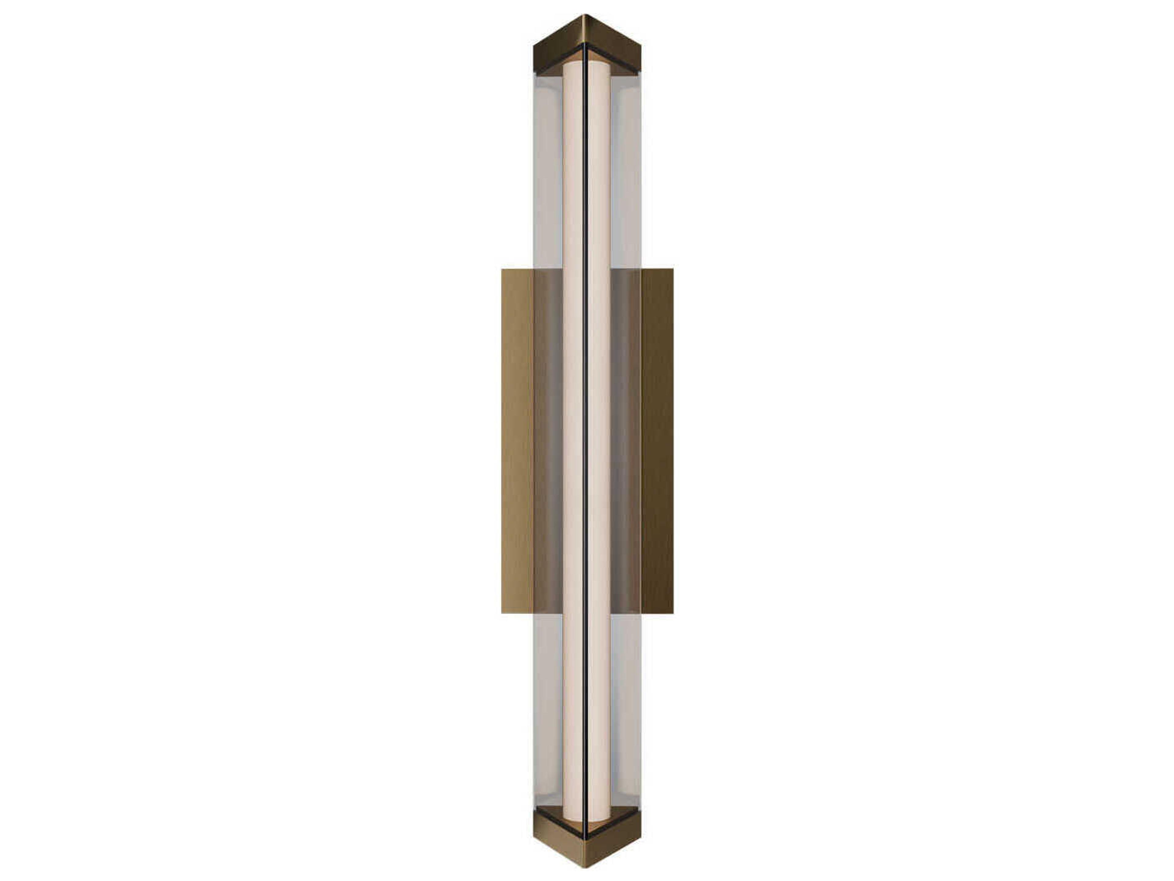dweLED by WAC Lighting Boulevard 1-Light Aged Brass Vanity Light