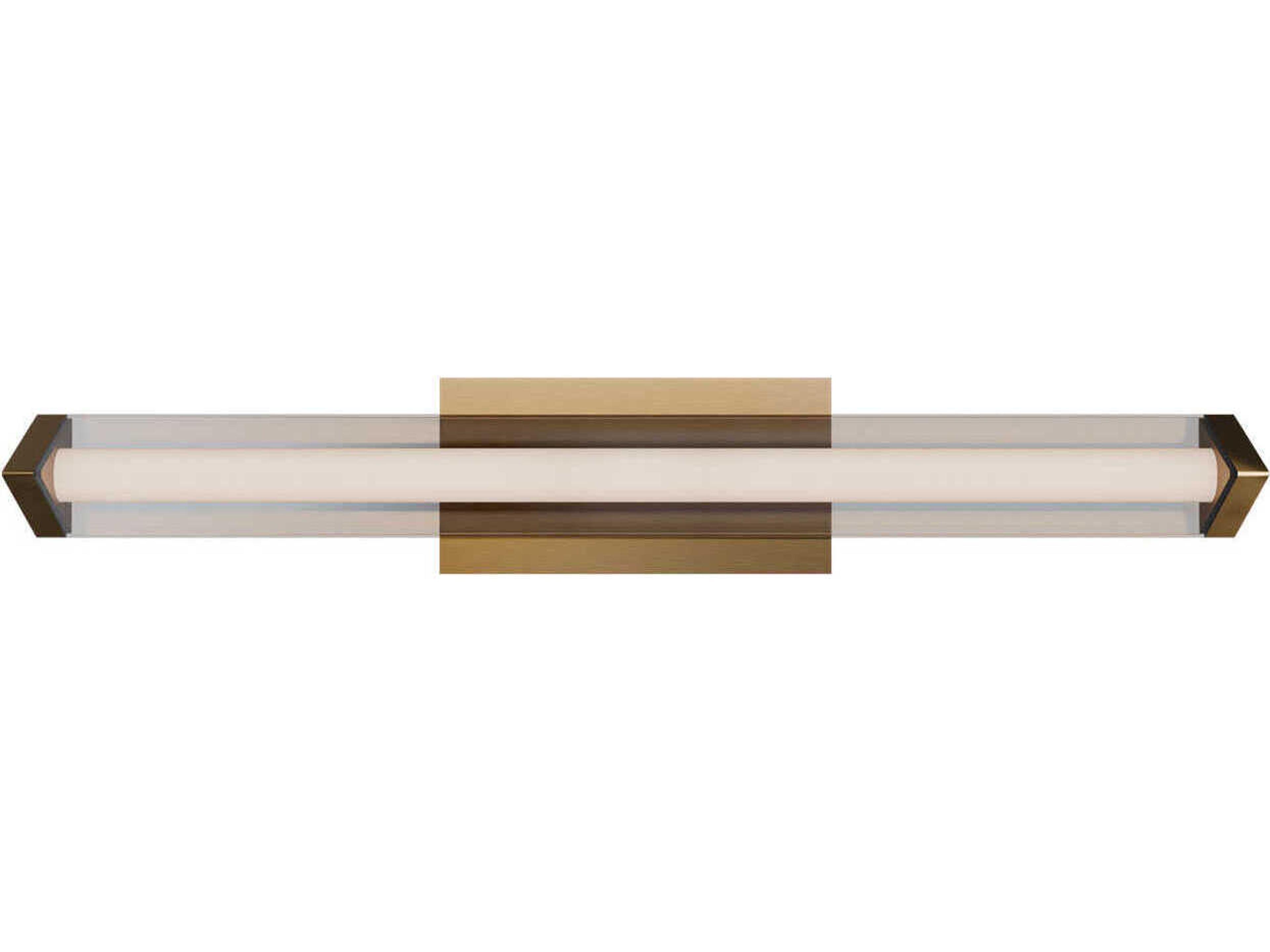 dweLED by WAC Lighting Boulevard 1-Light Aged Brass Vanity Light