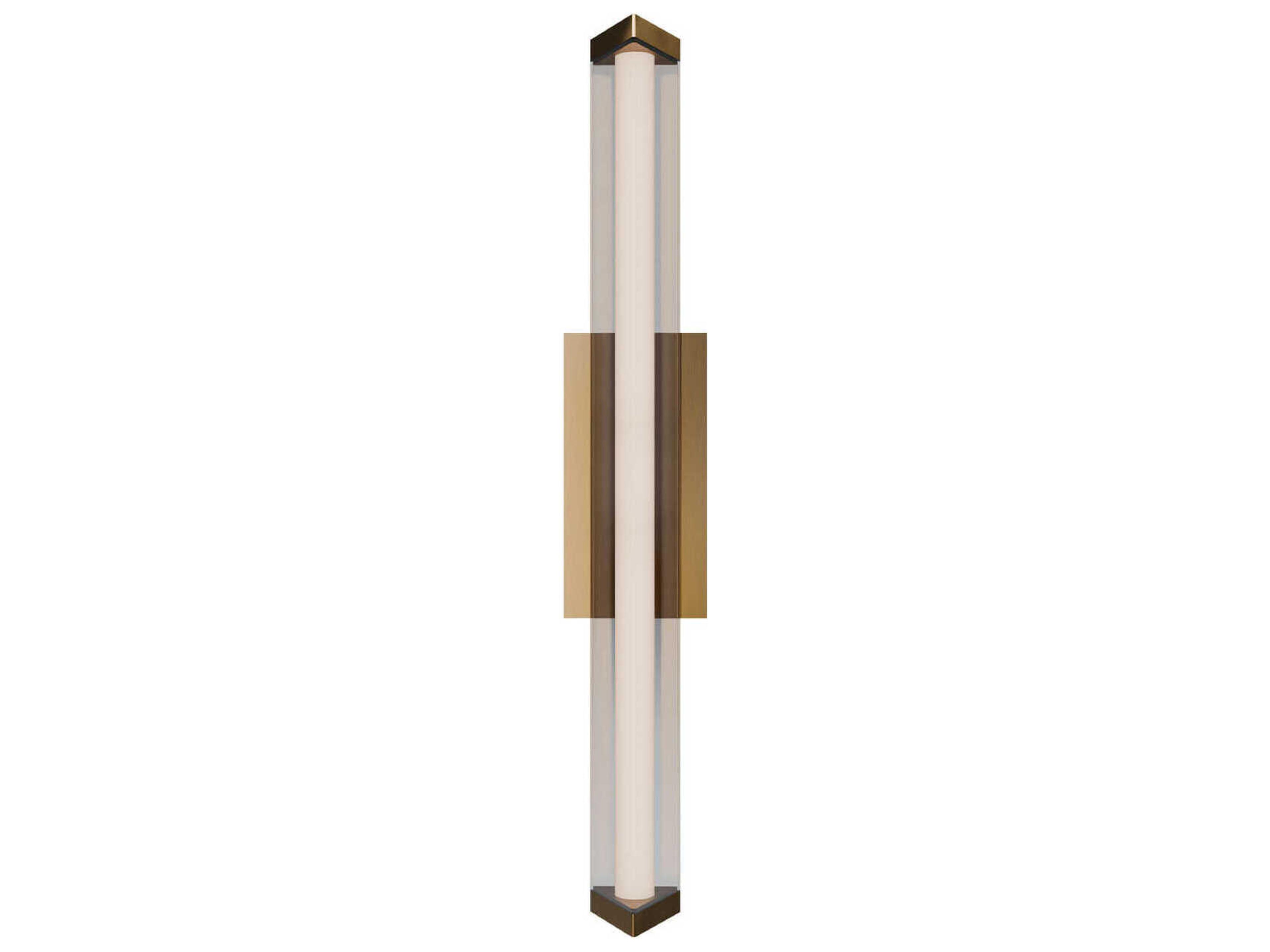 dweLED by WAC Lighting Boulevard 1-Light Aged Brass Vanity Light