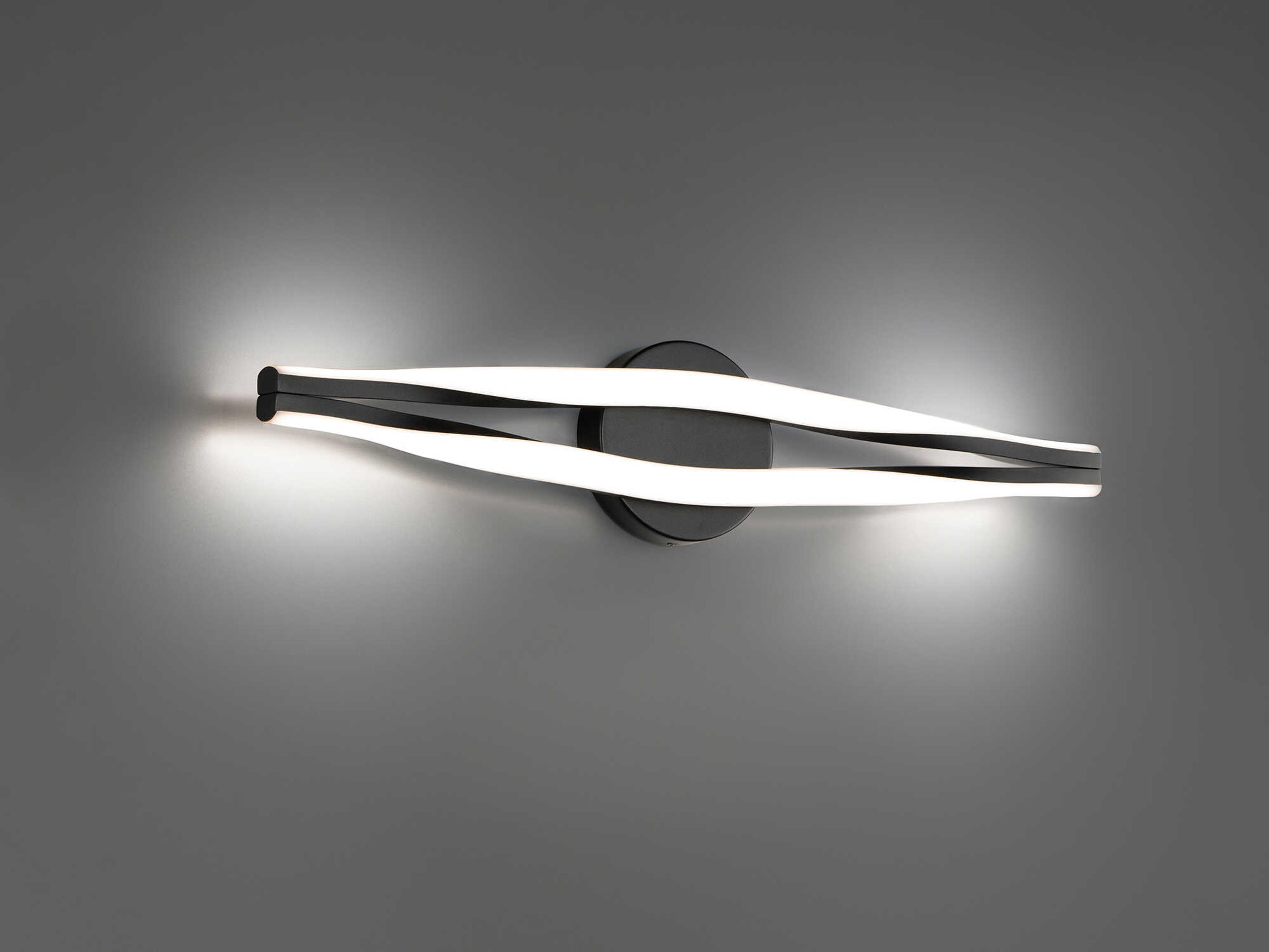 dweLED by WAC Lighting Jagger 2-Light Black Vanity Light