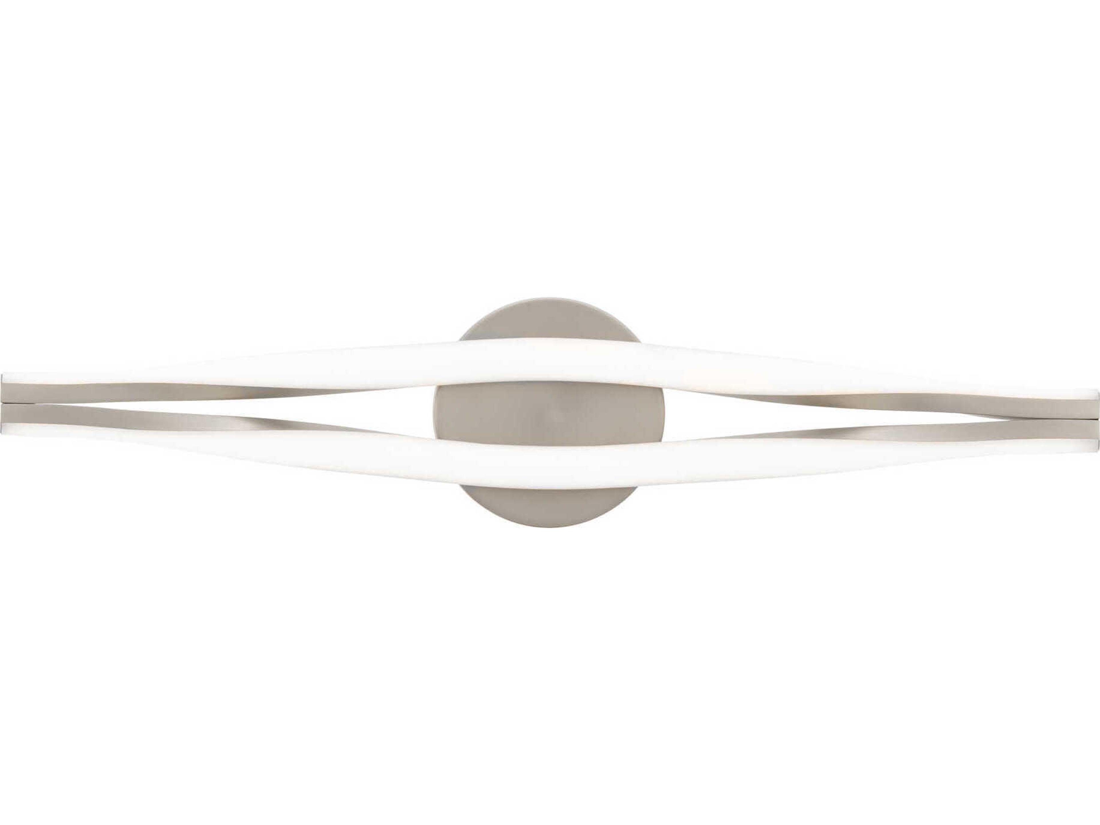 dweLED by WAC Lighting Jagger 2-Light Brushed Nickel Vanity Light