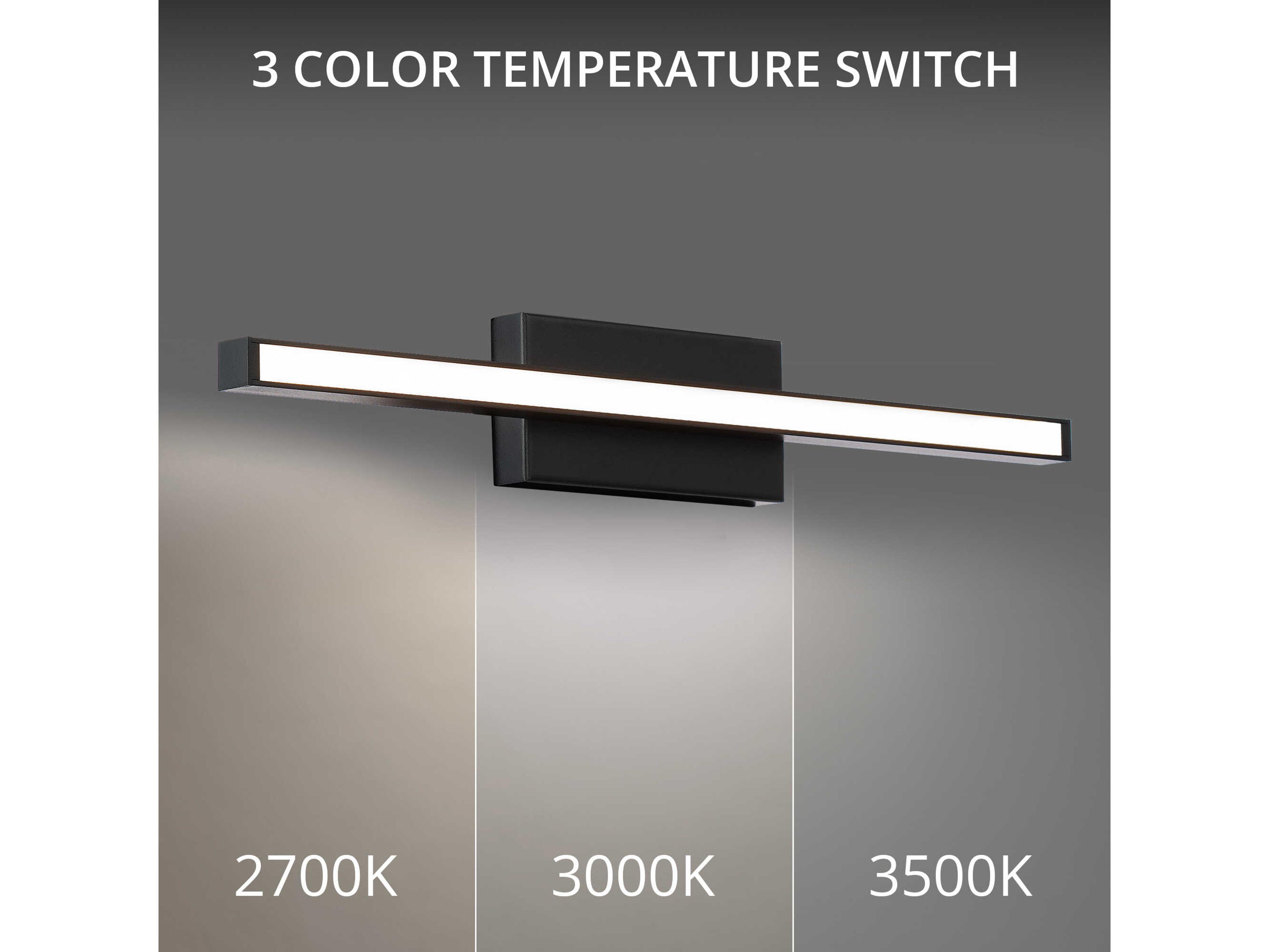 dweLED by WAC Lighting Parallax 1-Light Black LED Vanity Light