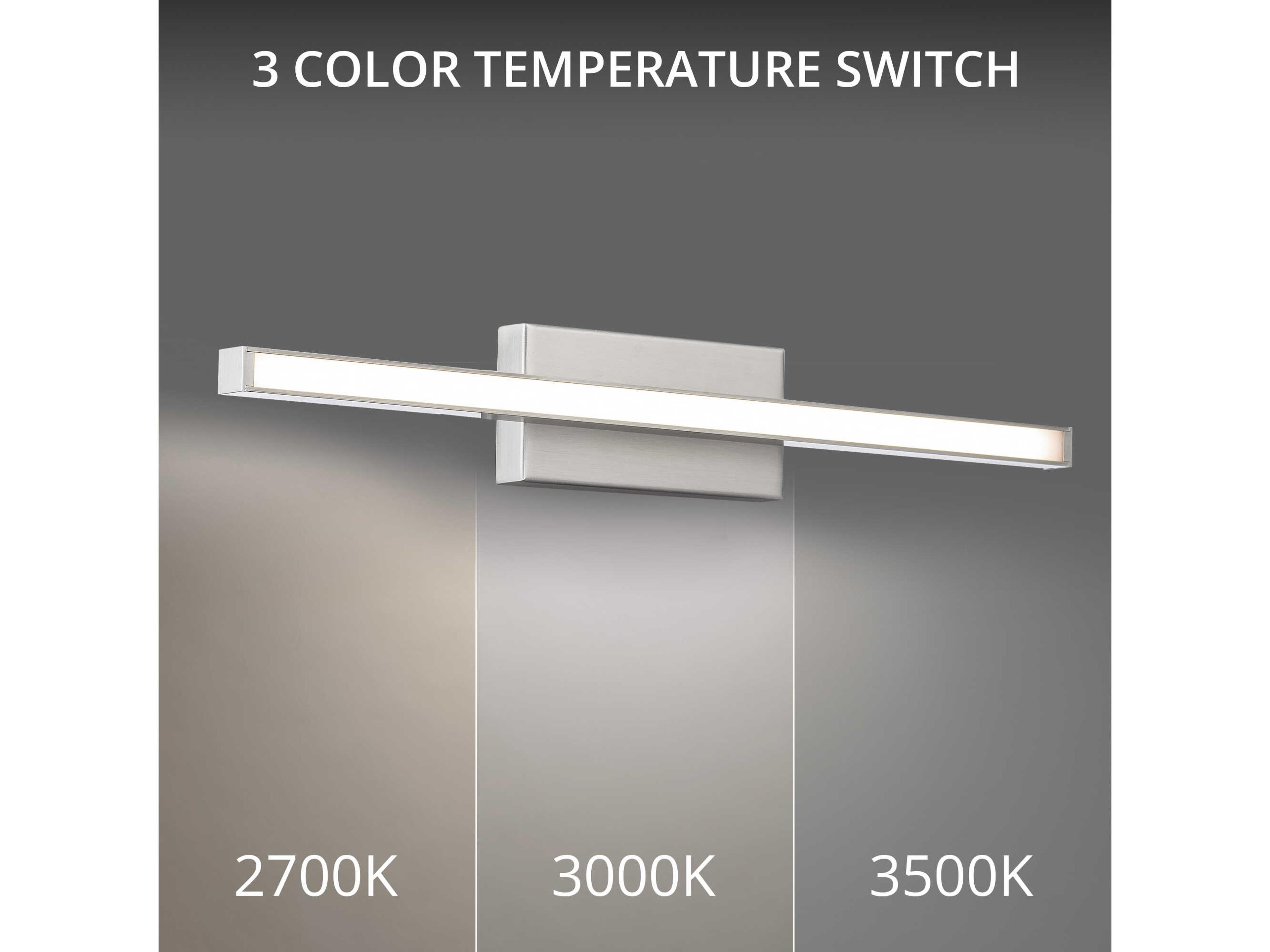 dweLED by WAC Lighting Parallax 1-Light Brushed Nickel LED Vanity Light