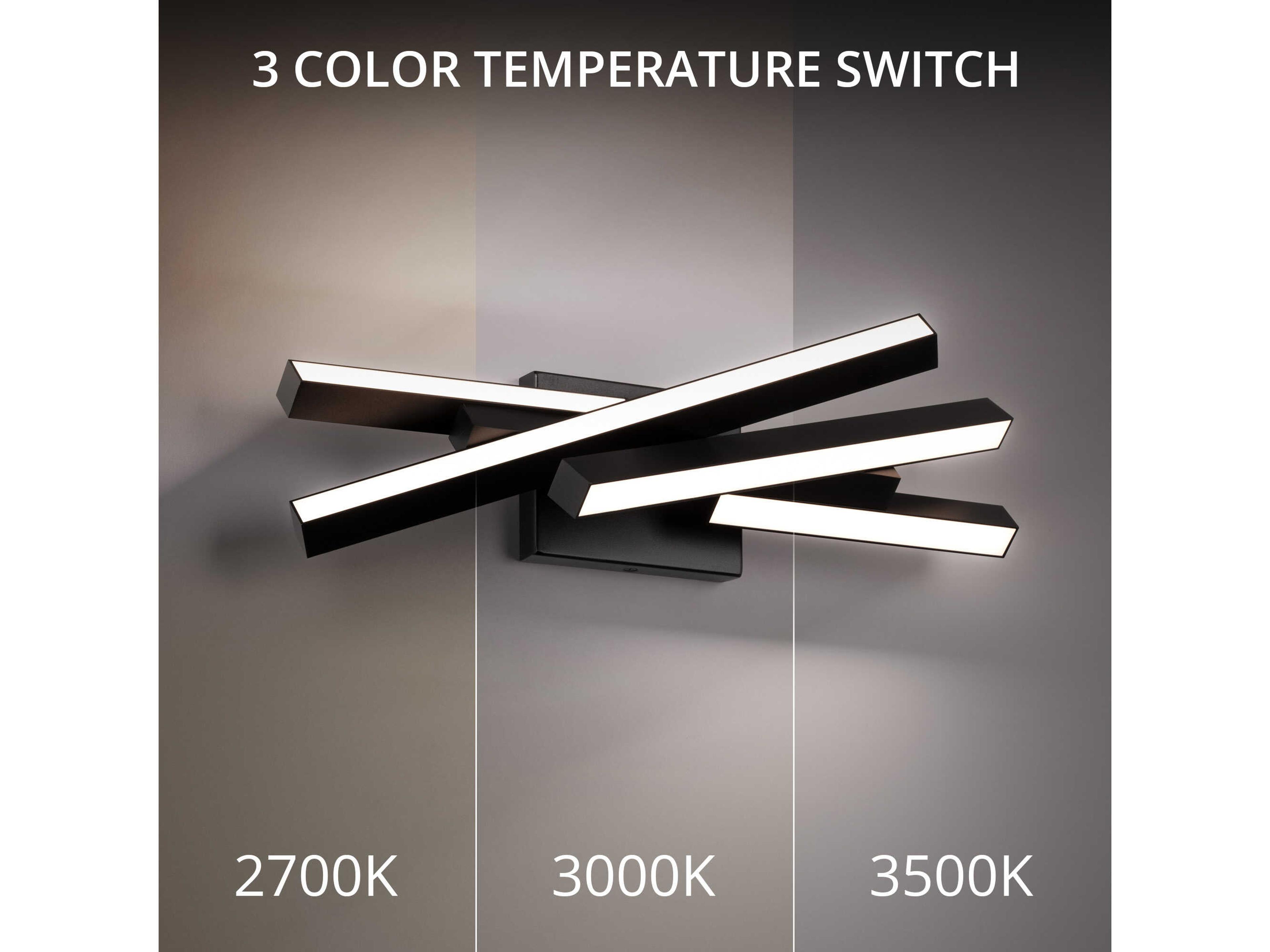 dweLED by WAC Lighting Parallax 4-Light Black LED Vanity Light