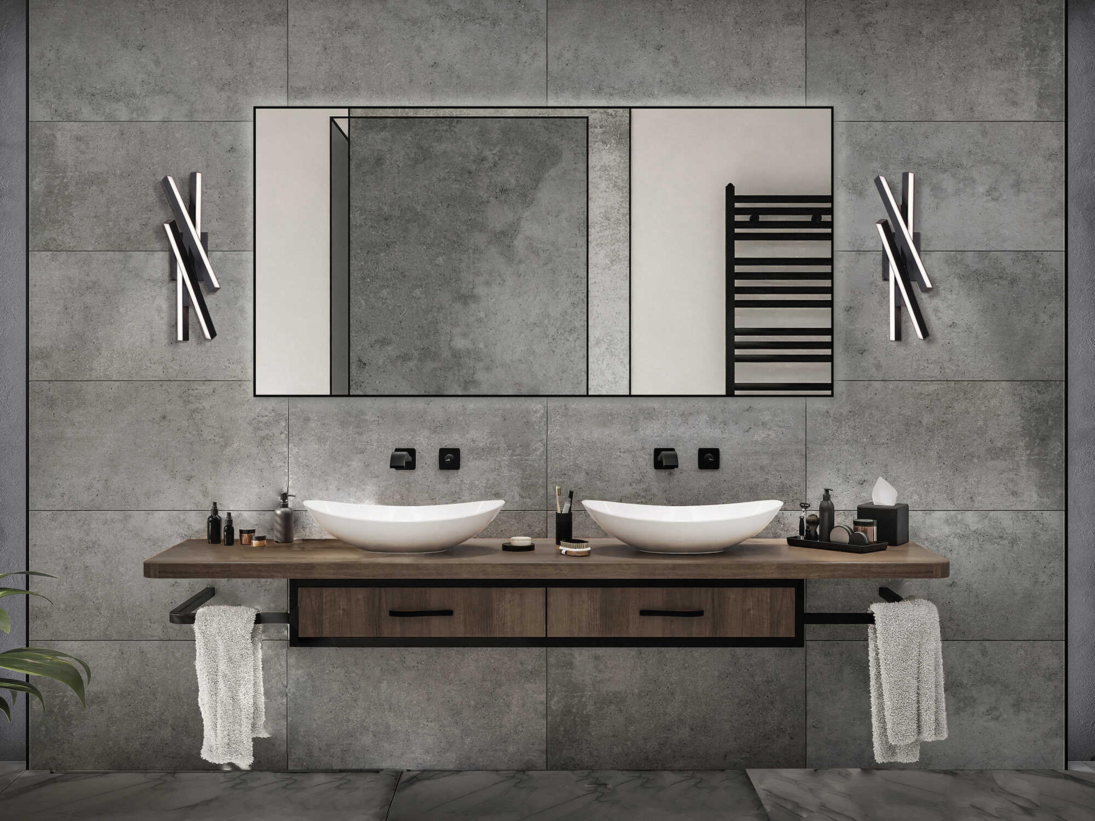 dweLED by WAC Lighting Parallax 4-Light Black LED Vanity Light