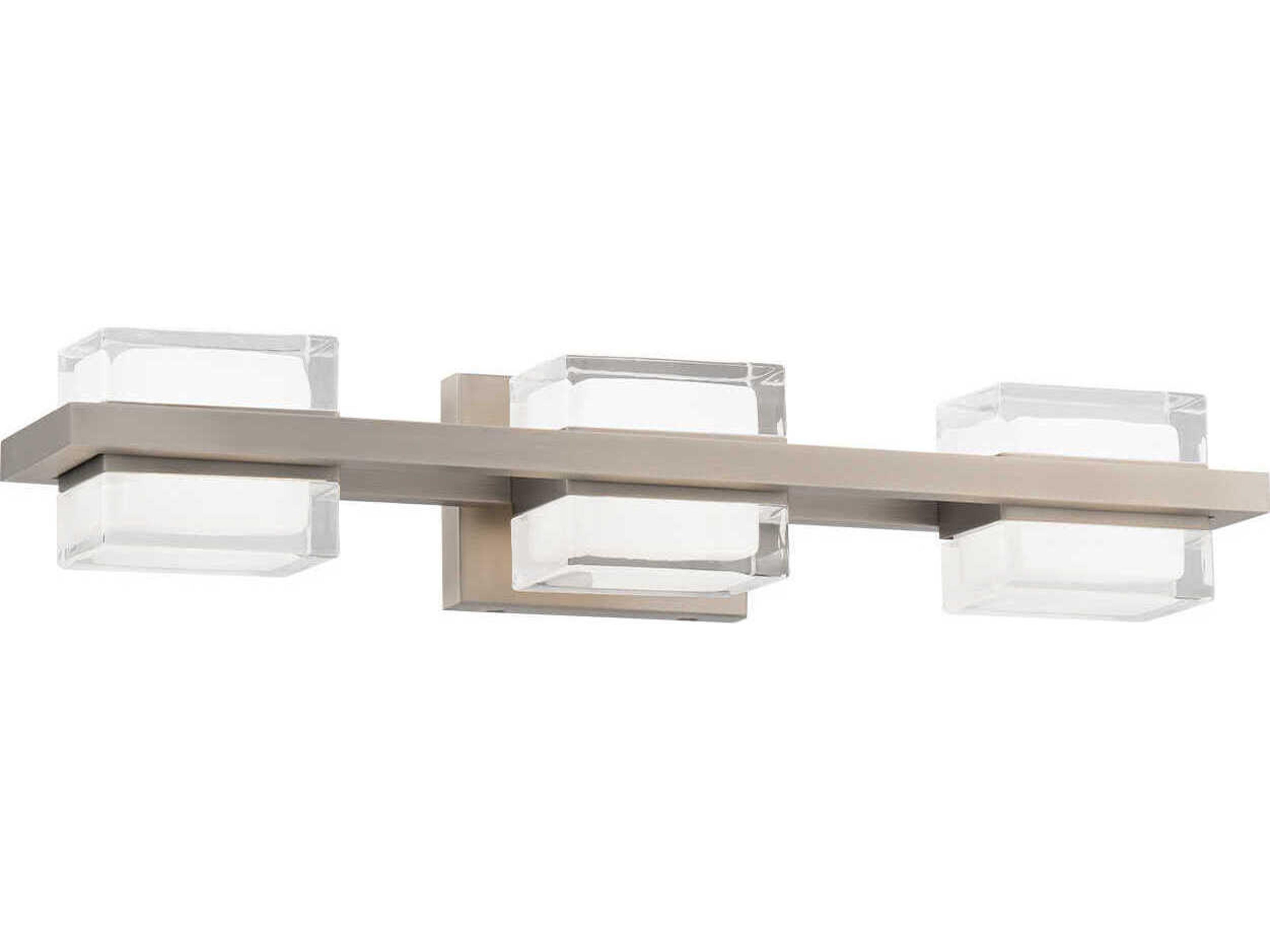 dweLED Interlok LED Bath Vanity Light in Brushed Nickel
