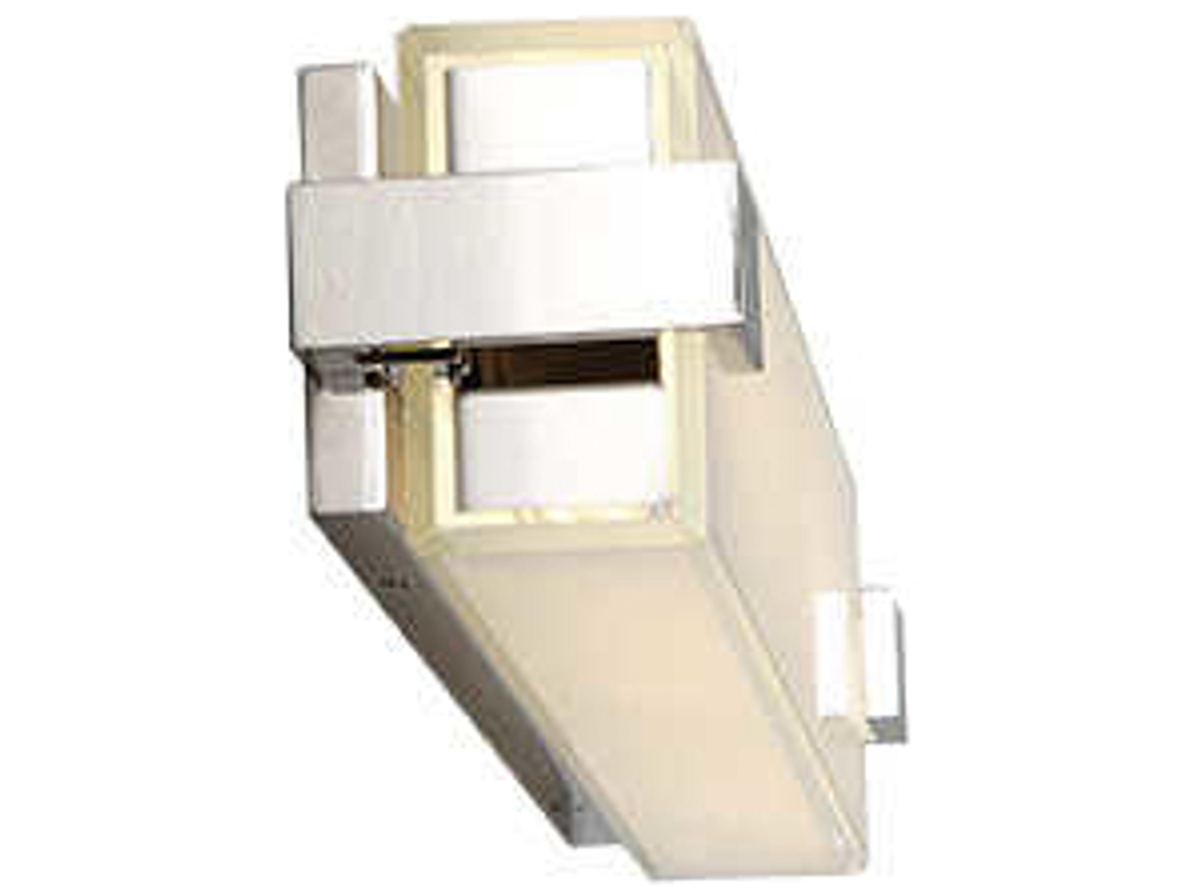 dweLED by WAC Lighting Bliss 1-Light Polished Nickel Glass LED Vanity Light