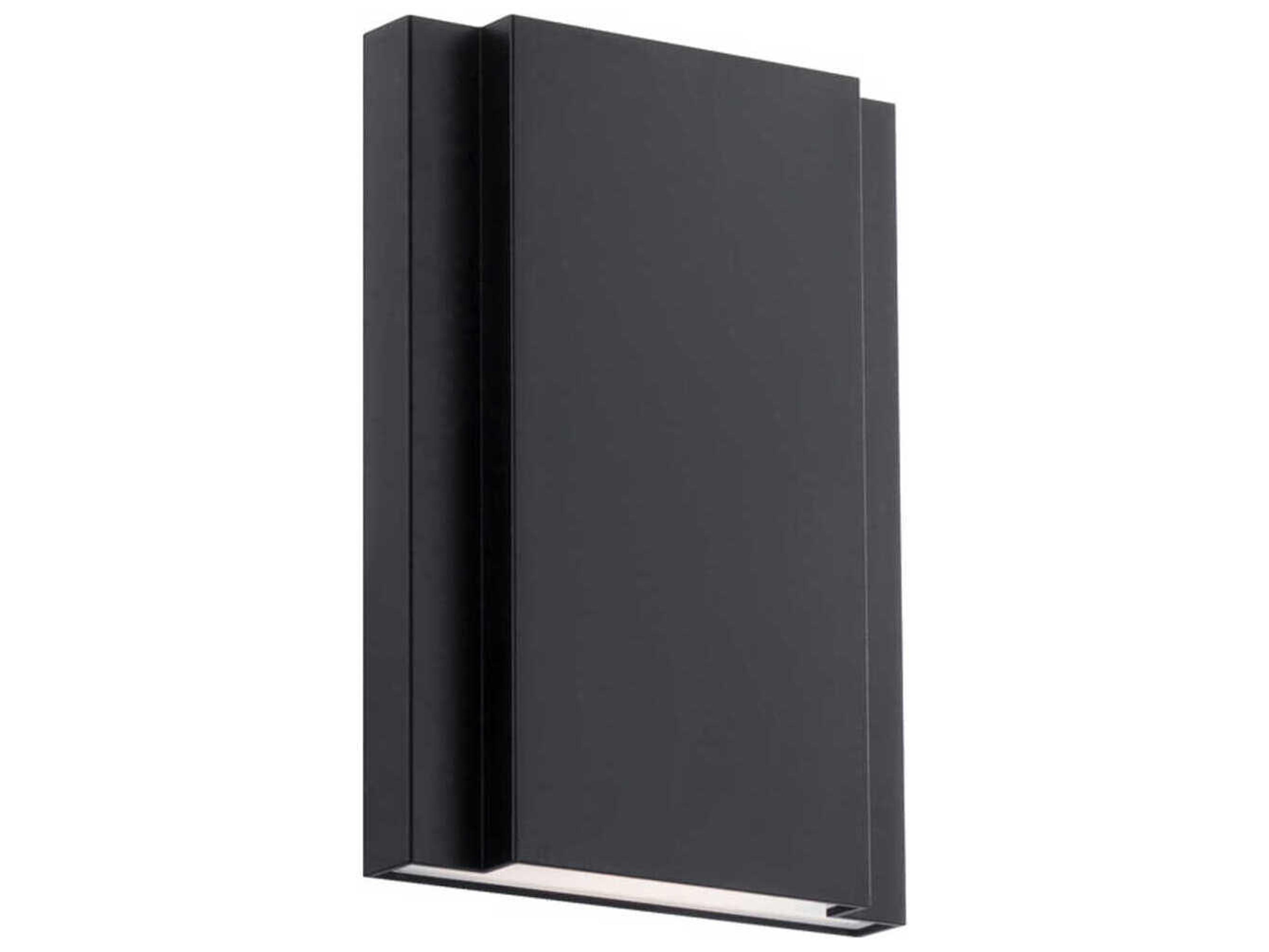 dweLED by WAC Lighting Layne 2-Light Black Glass LED Wall Sconce