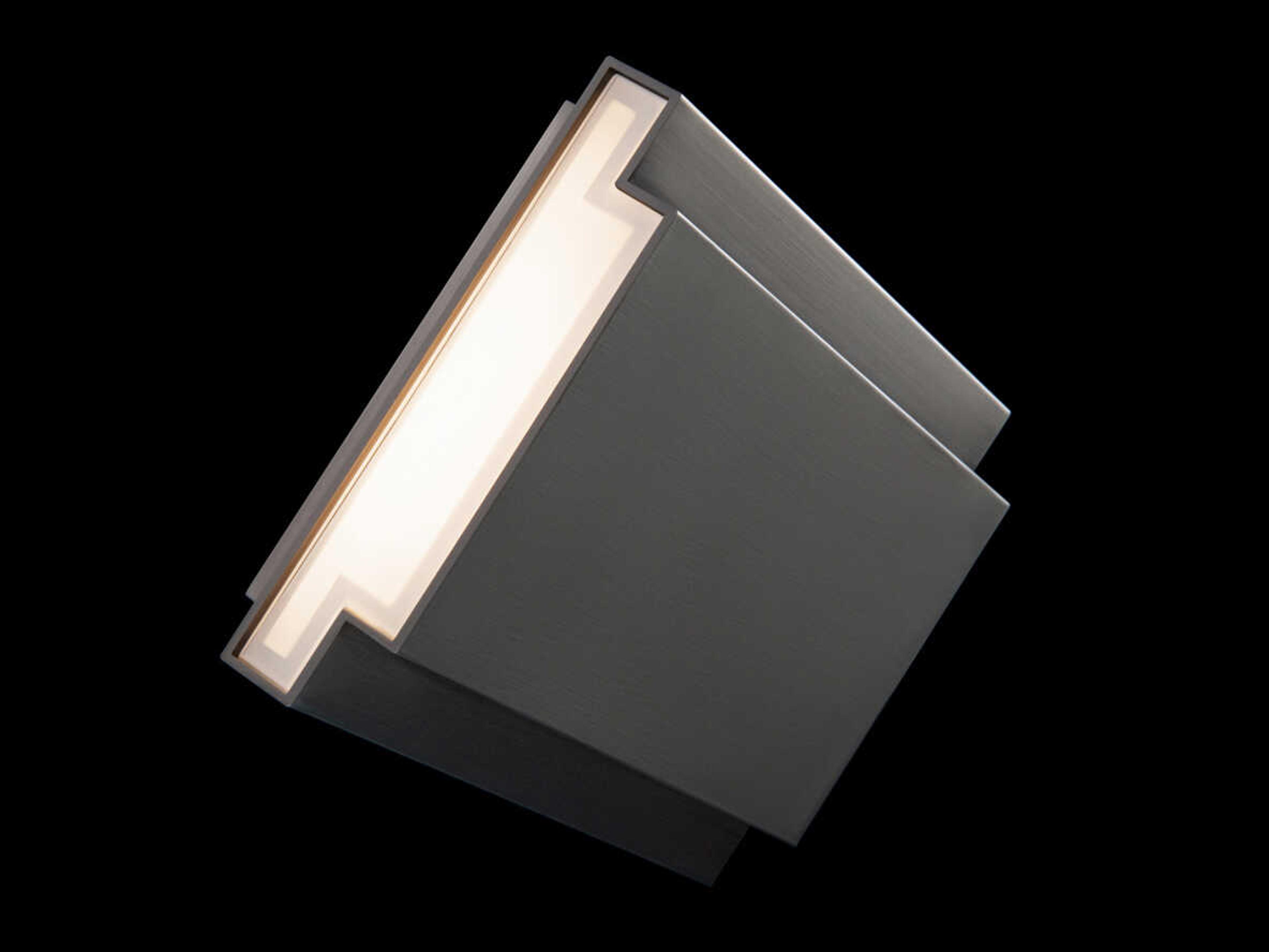 dweLED by WAC Lighting Layne 2-Light Black Glass LED Wall Sconce