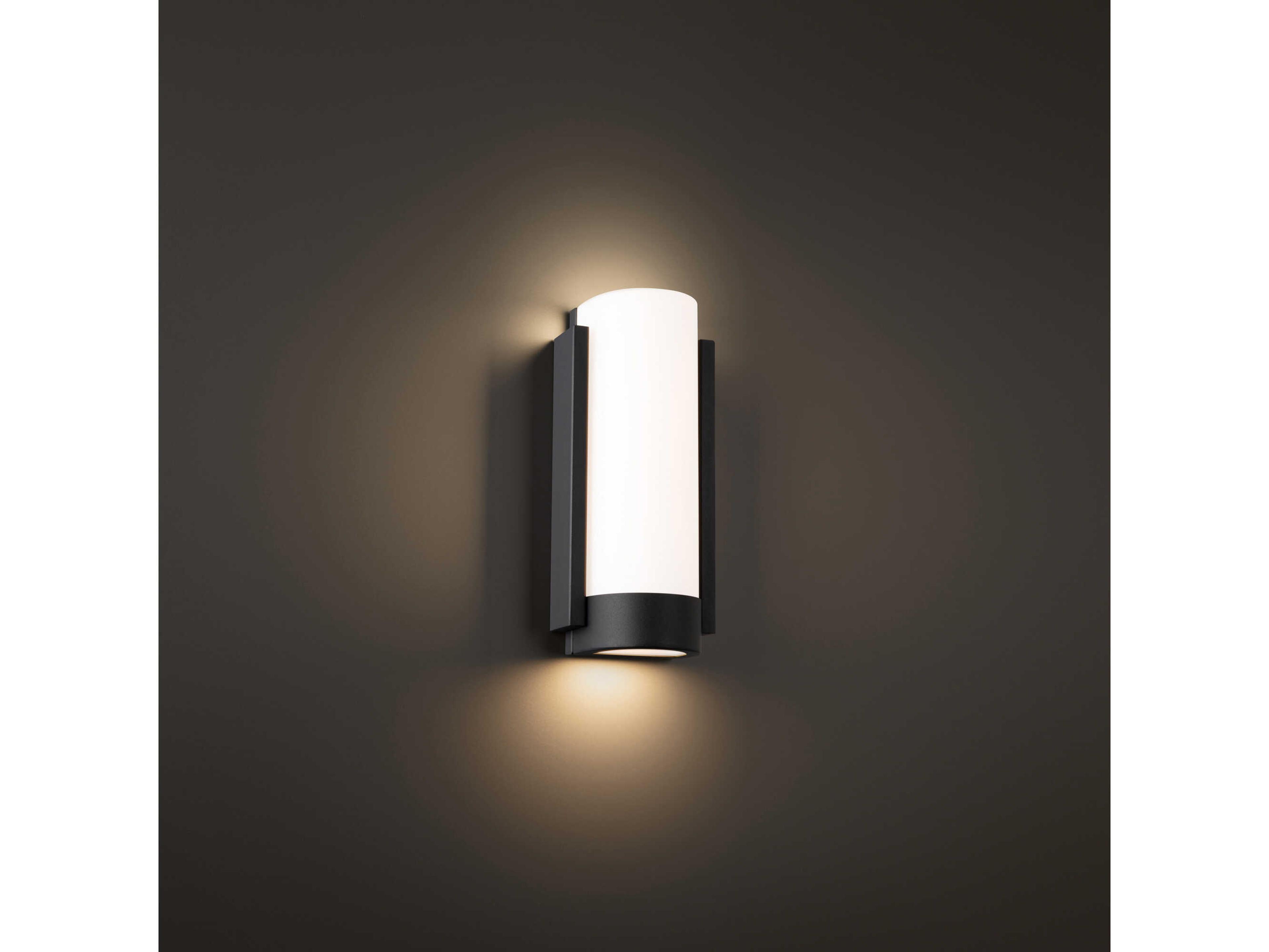 dweLED by WAC Lighting Blake 2-Light Black Glass LED Wall Sconce