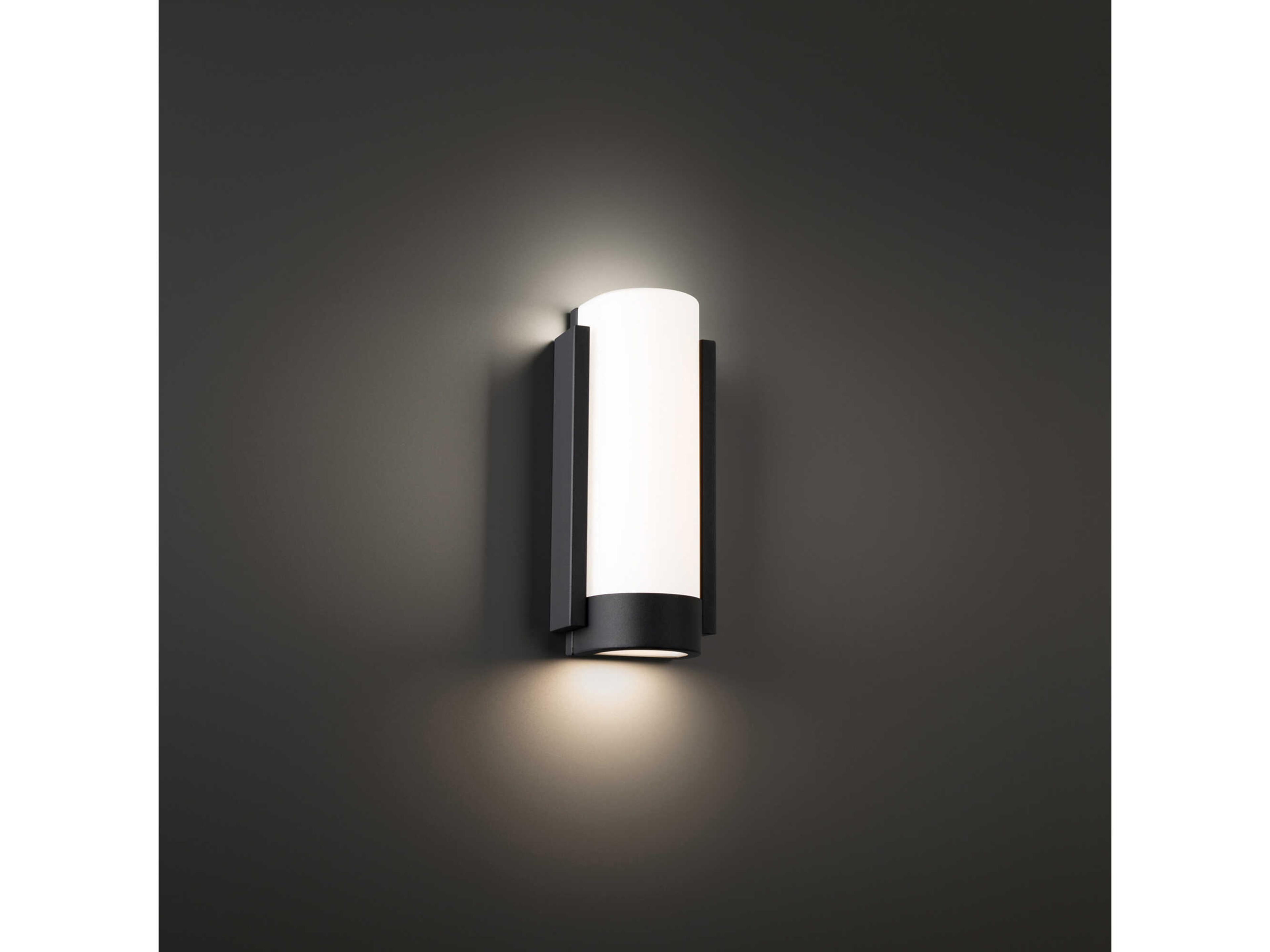 dweLED by WAC Lighting Blake 2-Light Black Glass LED Wall Sconce