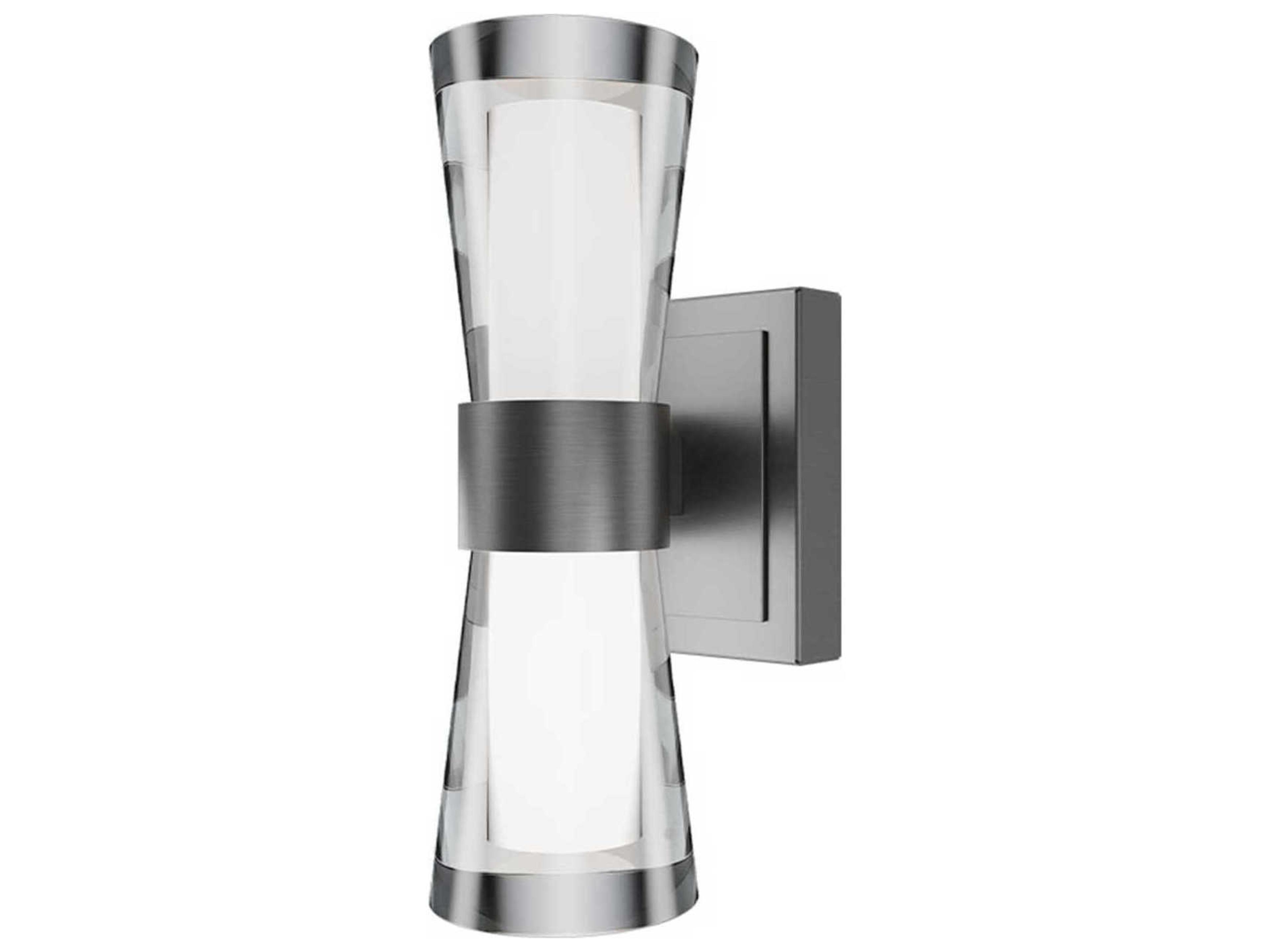 Hourglass 1-Light Brushed Nickel Wall Sconce