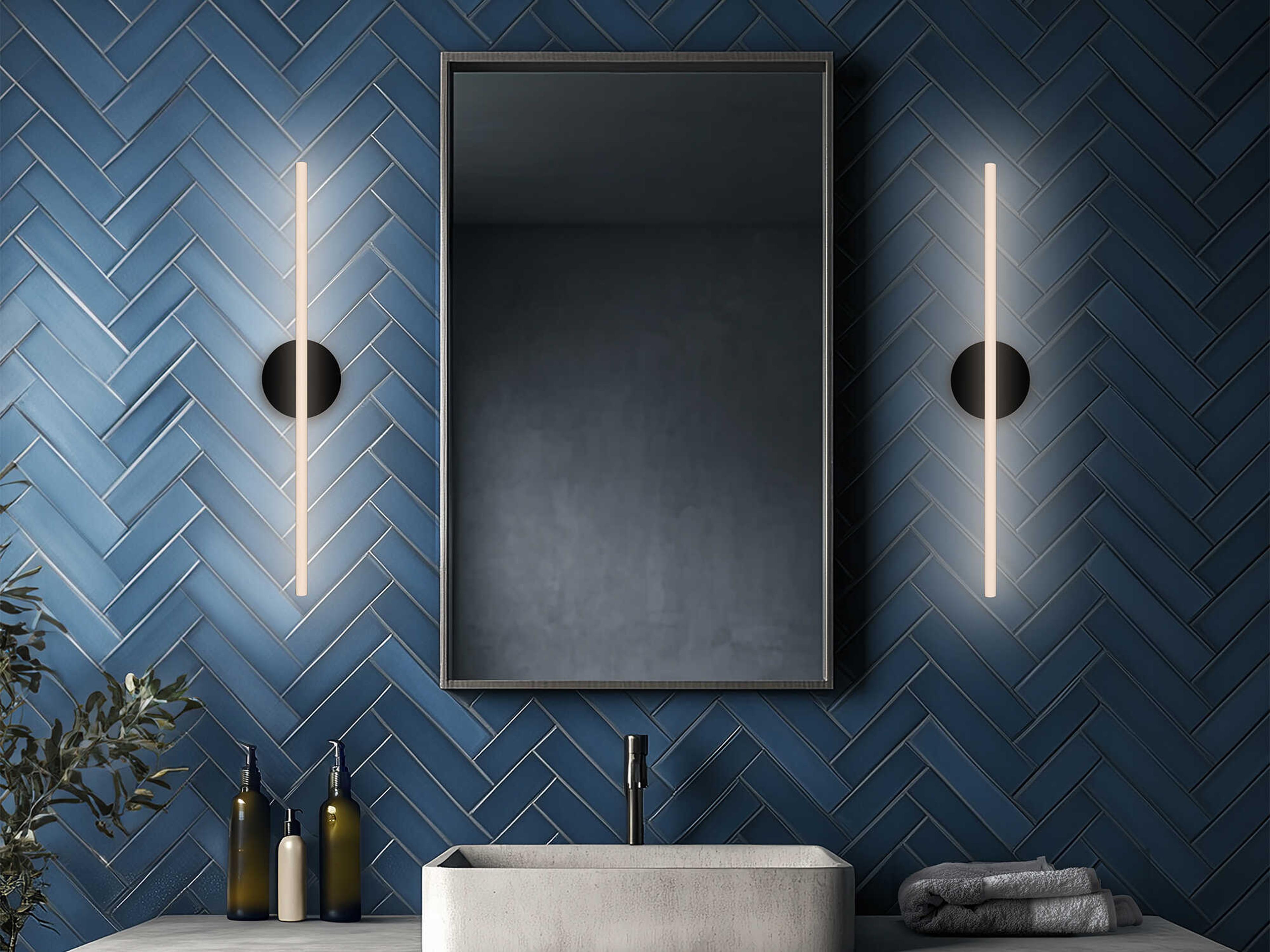 dweLED by WAC Lighting Lanky 1-Light Black Vanity Light